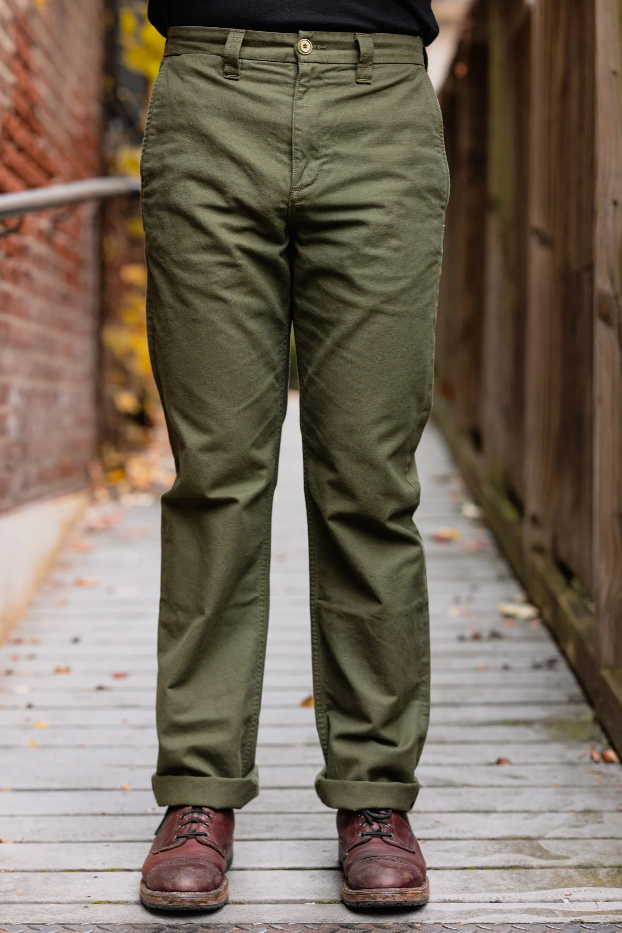 Freenote Cloth Deck Pant - Olive sold by Franklin and Poe