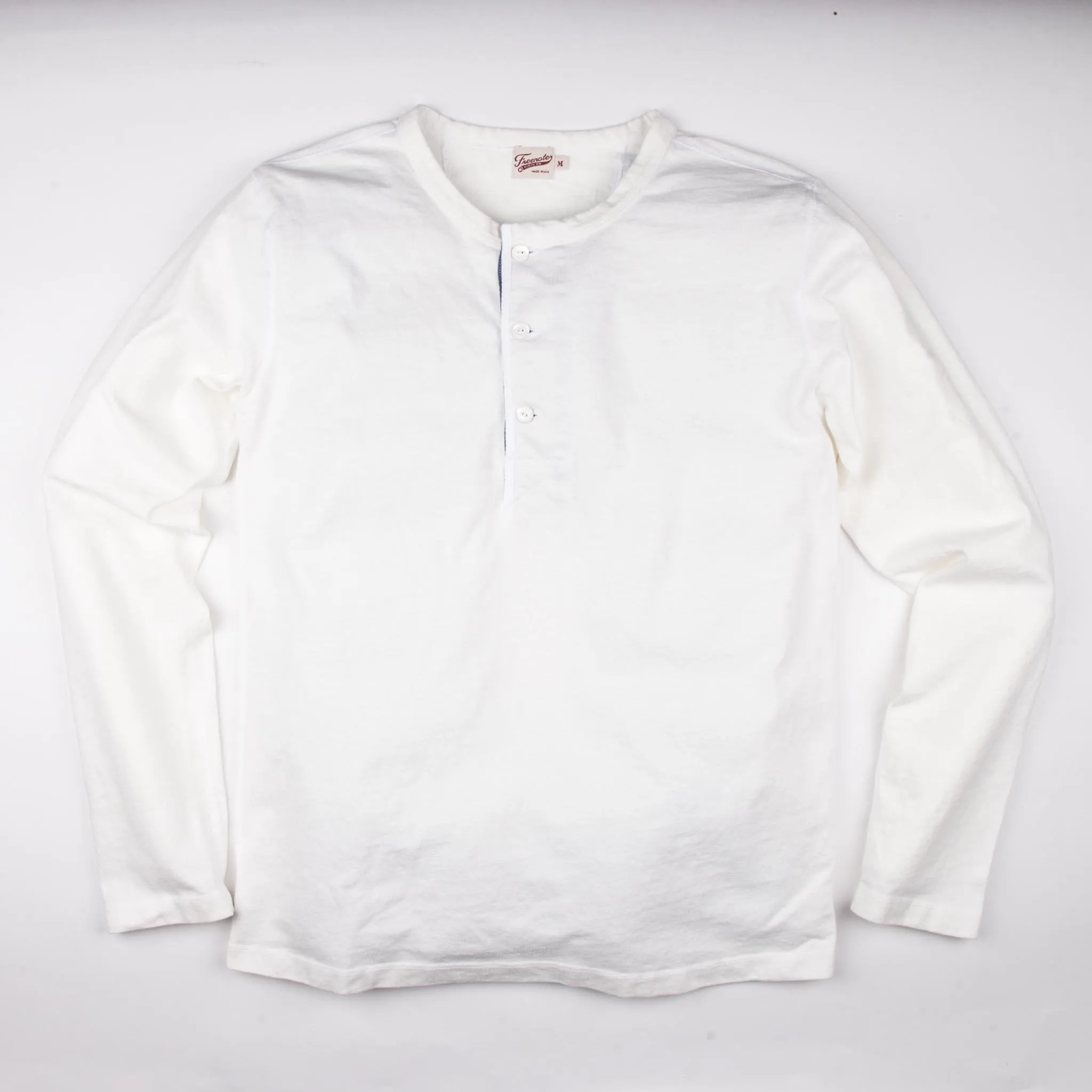 Freenote Cloth 13oz Henley L/S - White sold by Franklin and Poe product image thumbnail 3