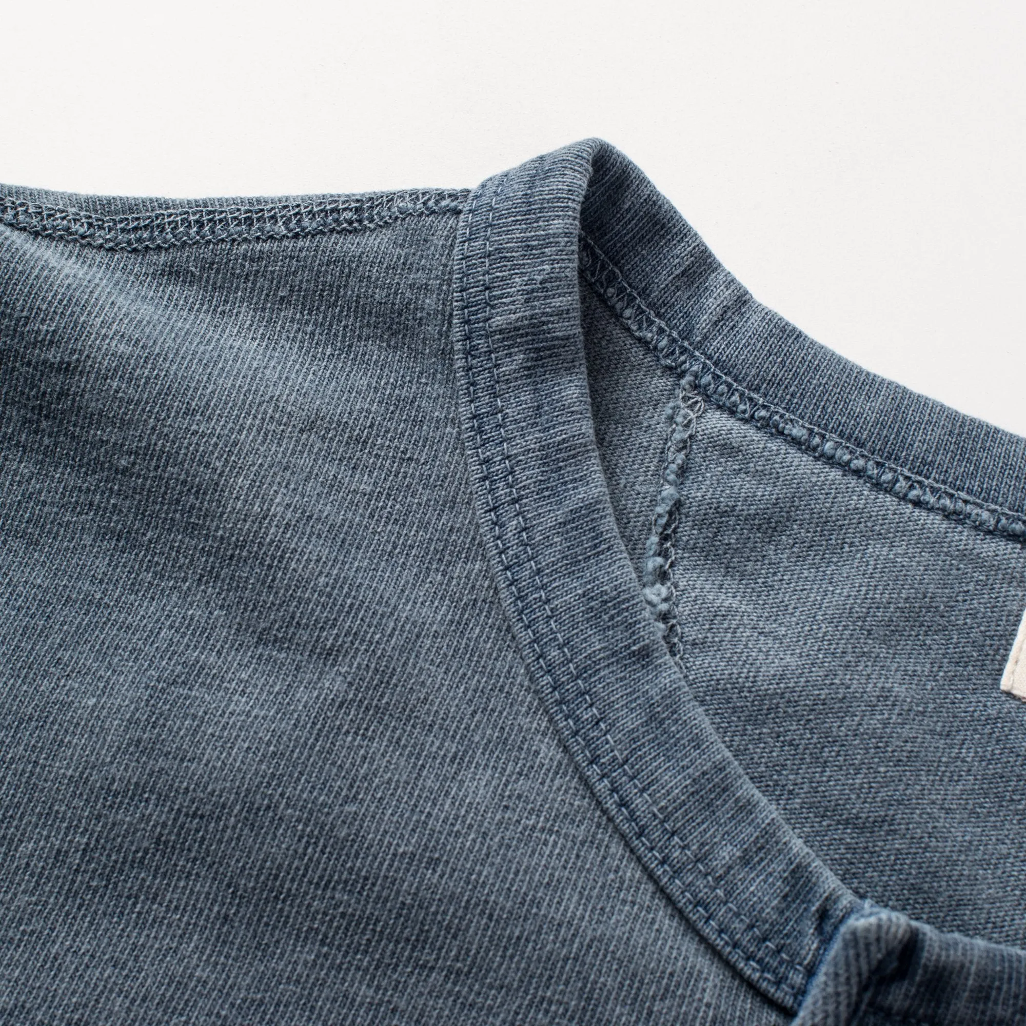 Freenote Cloth 13oz Henley L/S - Faded Blue sold by Franklin and Poe product image thumbnail 5