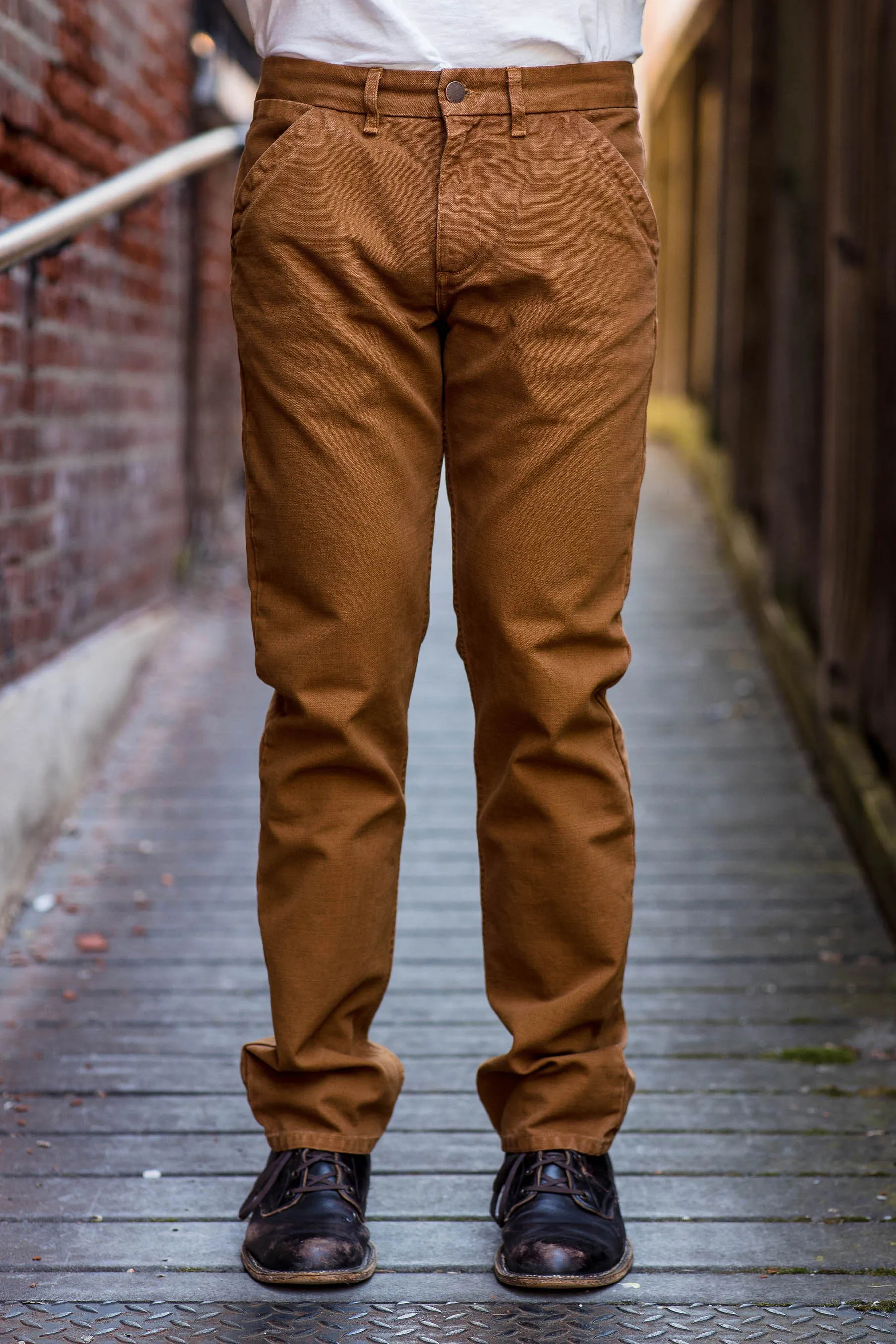Freenote Cloth Workers Chino Slim Fit - 14oz Slub Rust sold by Franklin and Poe