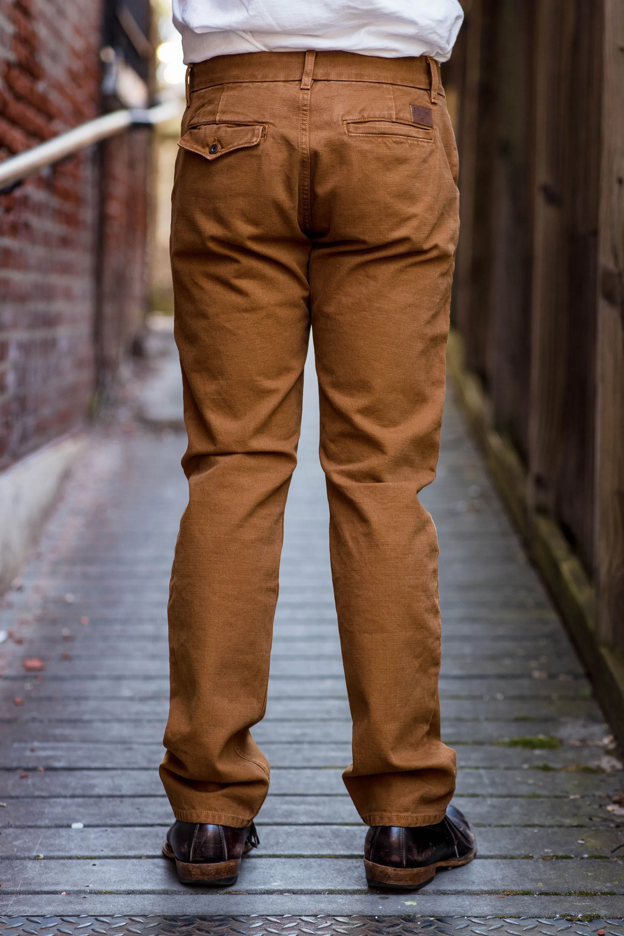 Freenote Cloth Workers Chino Slim Fit - 14oz Slub Rust sold by Franklin and Poe product image thumbnail 3