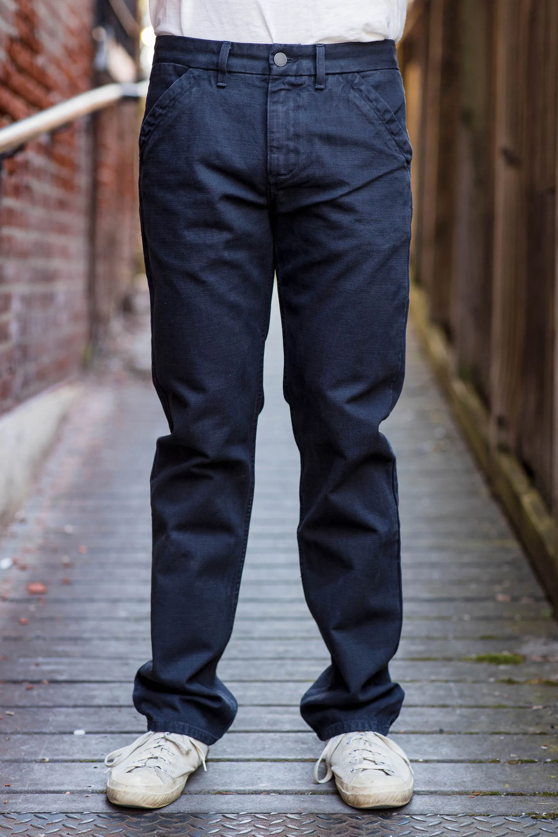Freenote Cloth Workers Chino Slim Fit - 14oz Slub Black sold by Franklin and Poe