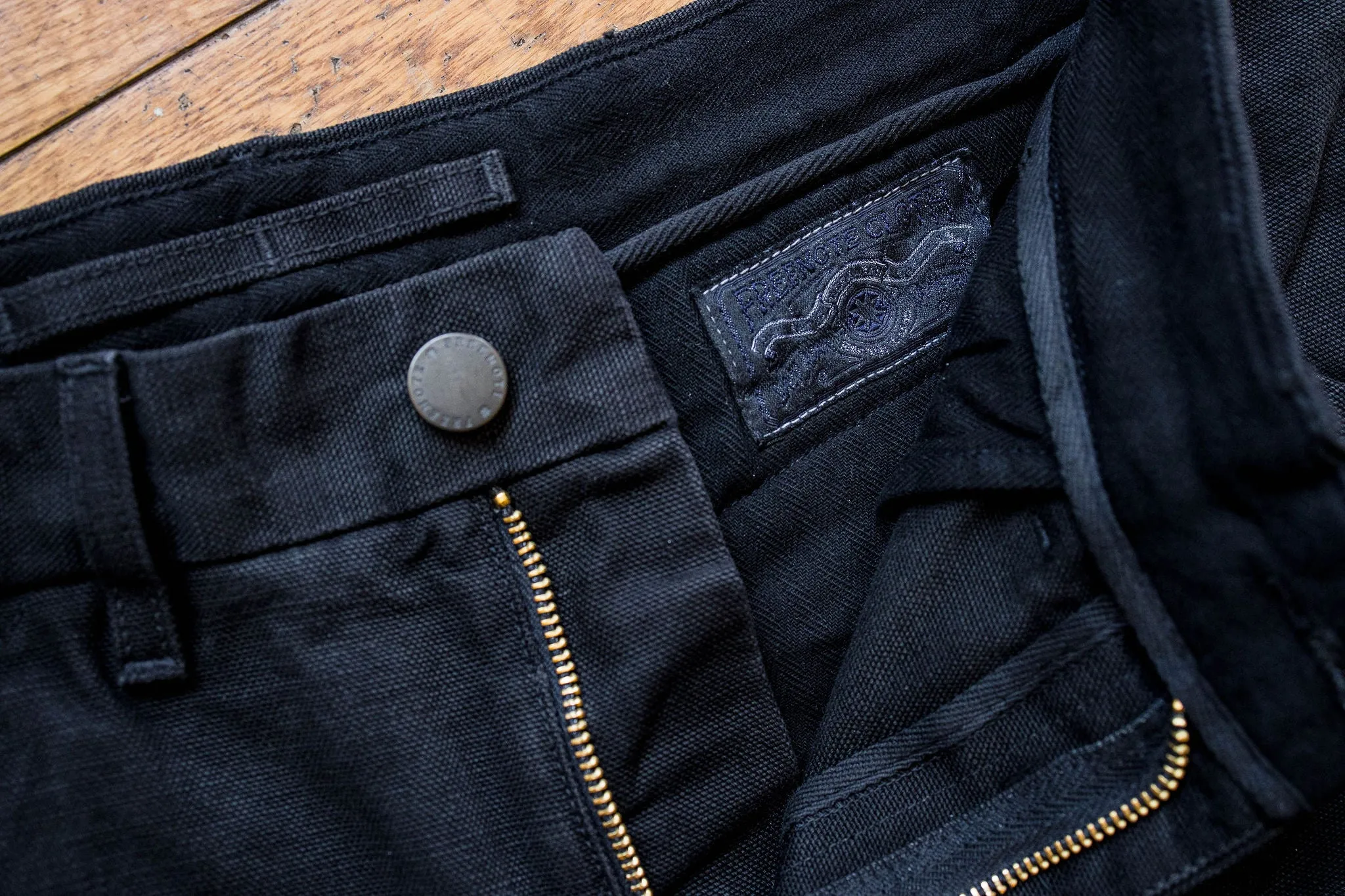 Freenote Cloth Workers Chino Slim Fit - 14oz Slub Black sold by Franklin and Poe product image thumbnail 5