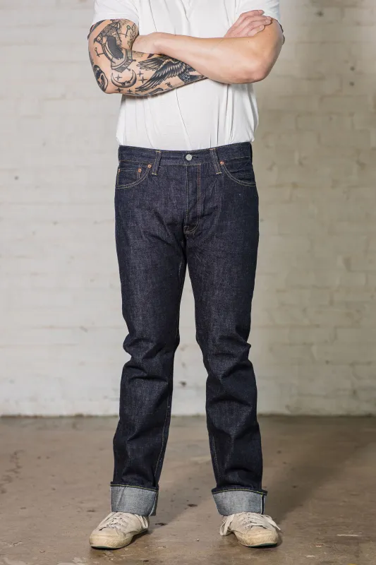 Sugarcane 2014 Slim Tapered - One Wash 12 oz. Japanese Selvedge Denim sold by Franklin and Poe