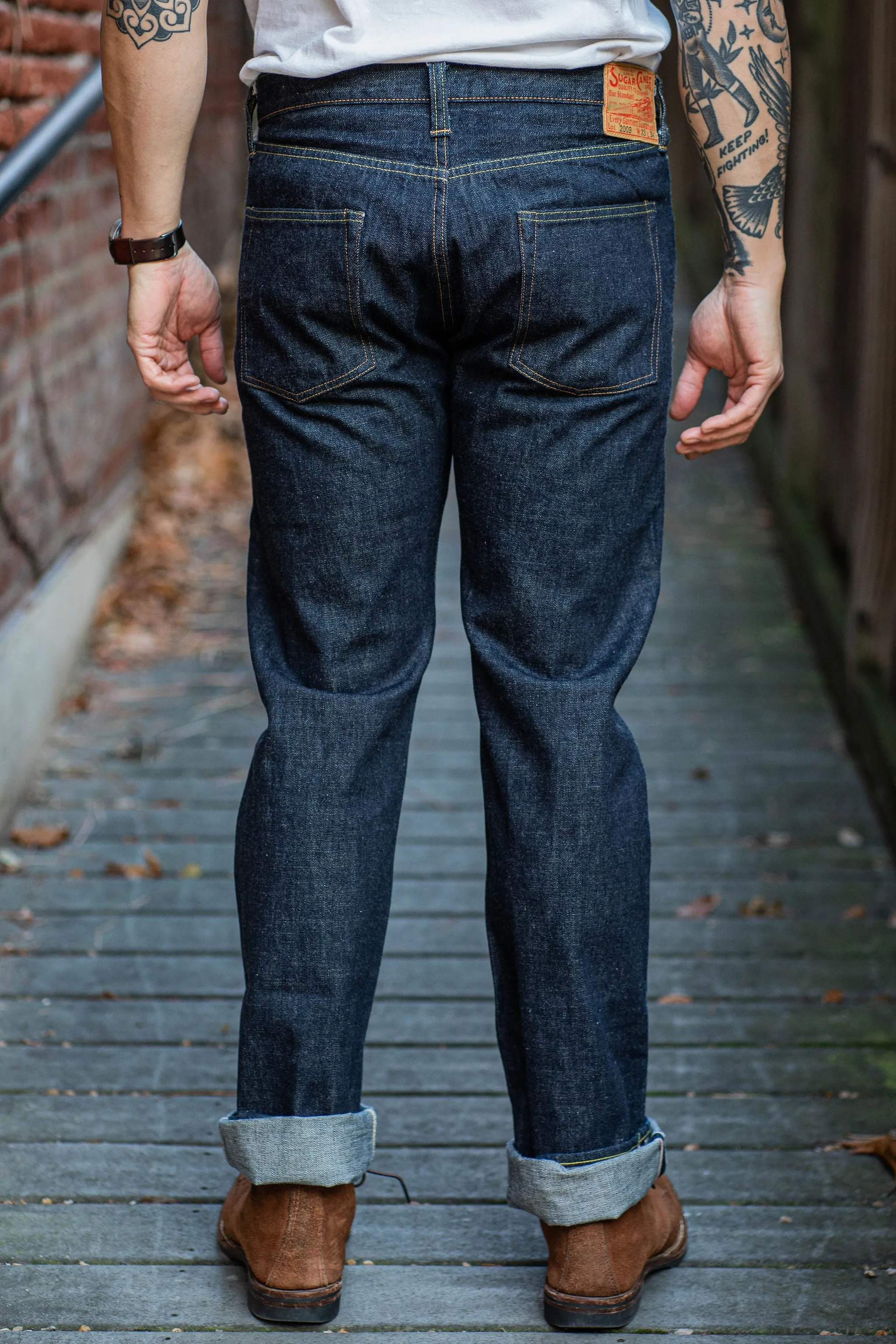 Sugar Cane 2009 Slim Straight - One Wash 12 oz. Japanese Selvedge Denim sold by Franklin and Poe product image thumbnail 3