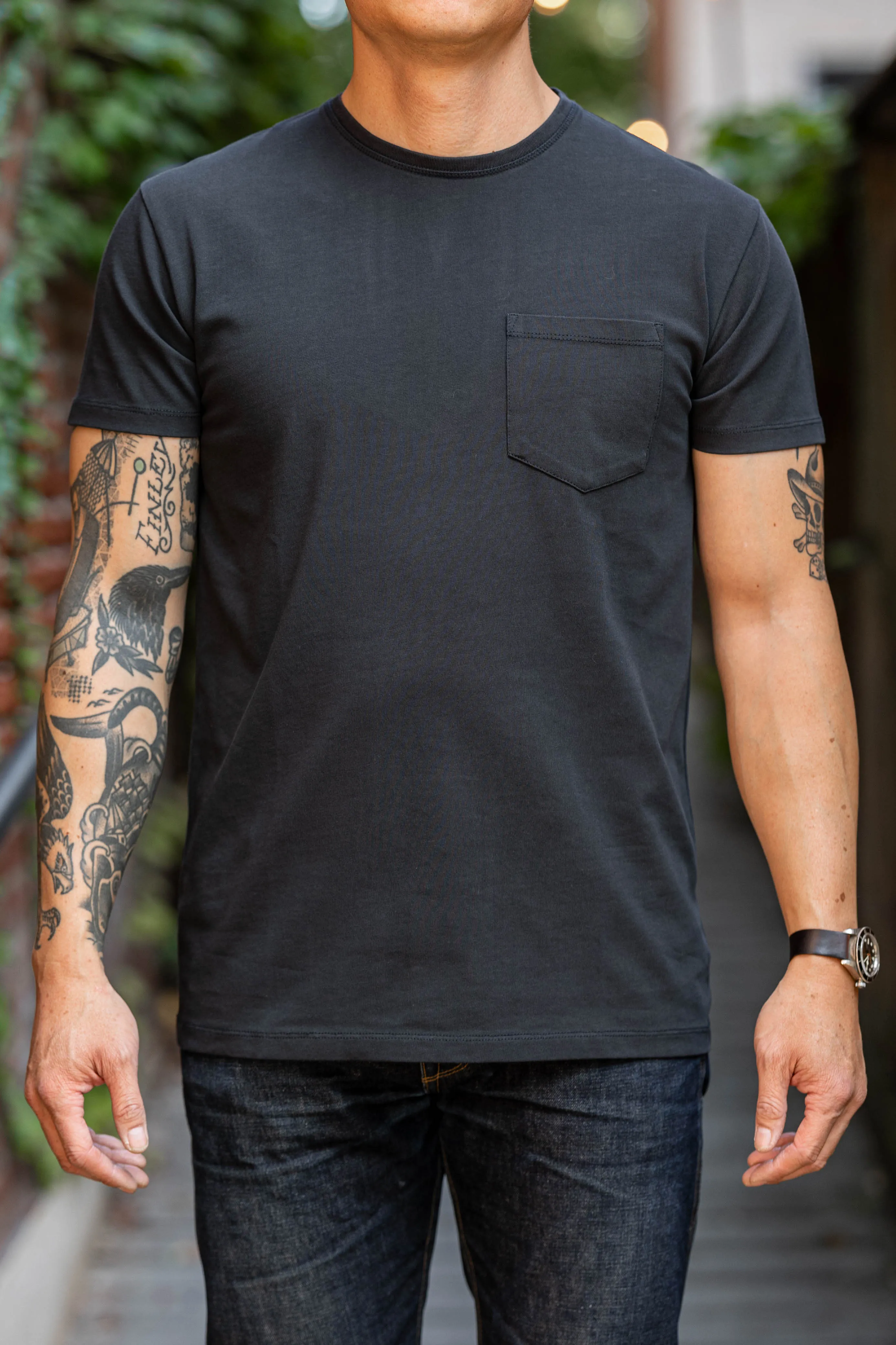 Indigofera Wilson T-Shirt - Marshall Black sold by Franklin and Poe
