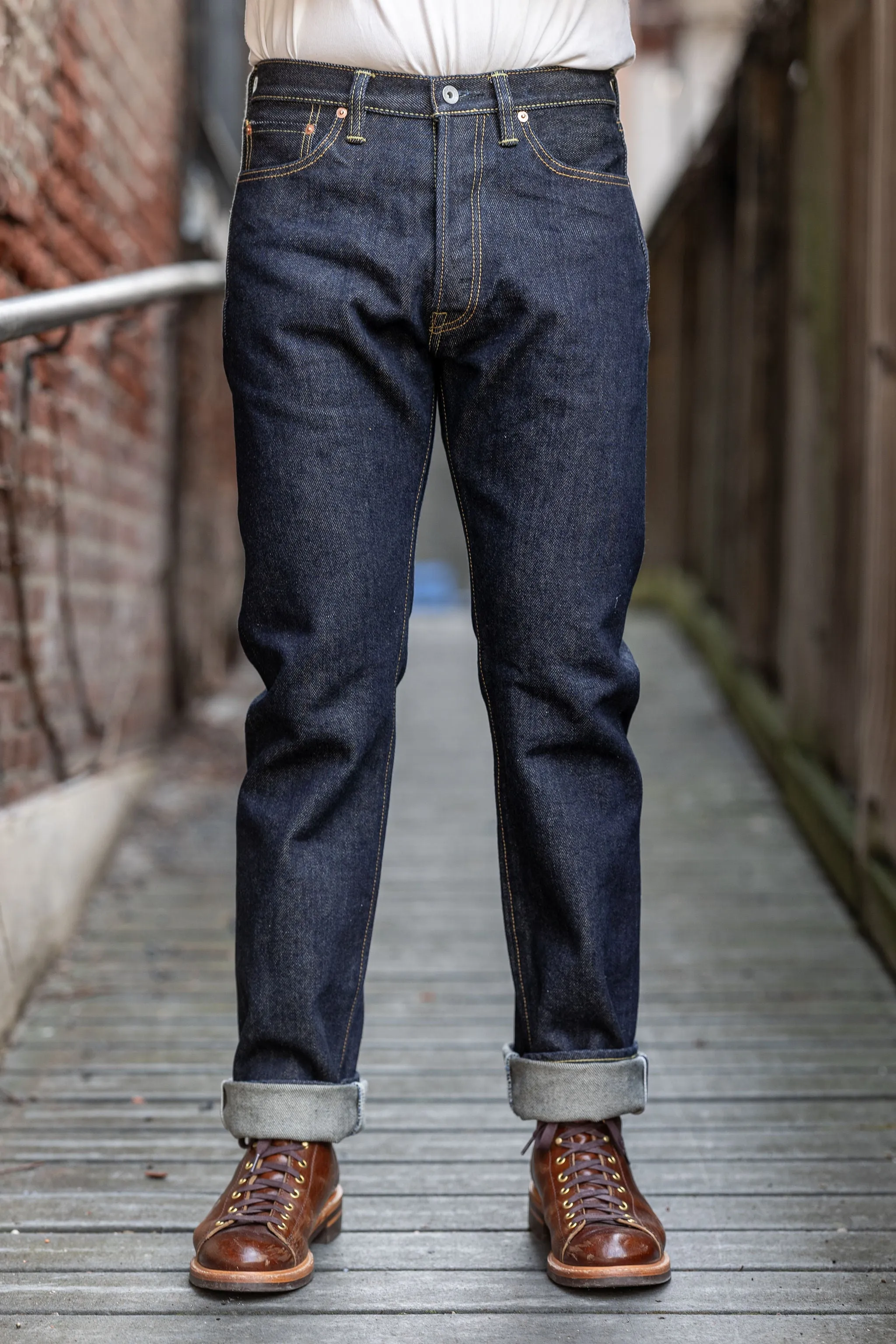 Iron Heart IH-888S-21 Indigo 21oz. Selvedge Denim - Tapered Cut sold by Franklin and Poe