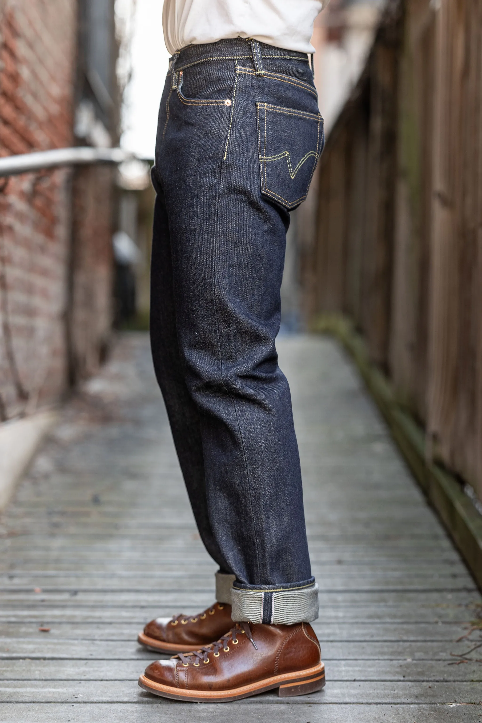 Iron Heart IH-888S-21 Indigo 21oz. Selvedge Denim - Tapered Cut sold by Franklin and Poe product image thumbnail 2