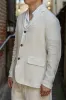 Hansen Garments Charlie Three Button Blazer - Off White Gauze sold by Franklin and Poe