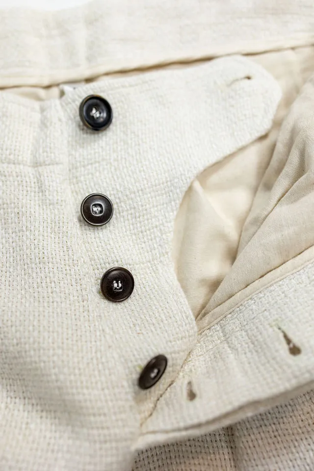 Hansen Garments Bobby Wide Pleated Trousers - Off White Gauze sold by Franklin and Poe product image thumbnail 5