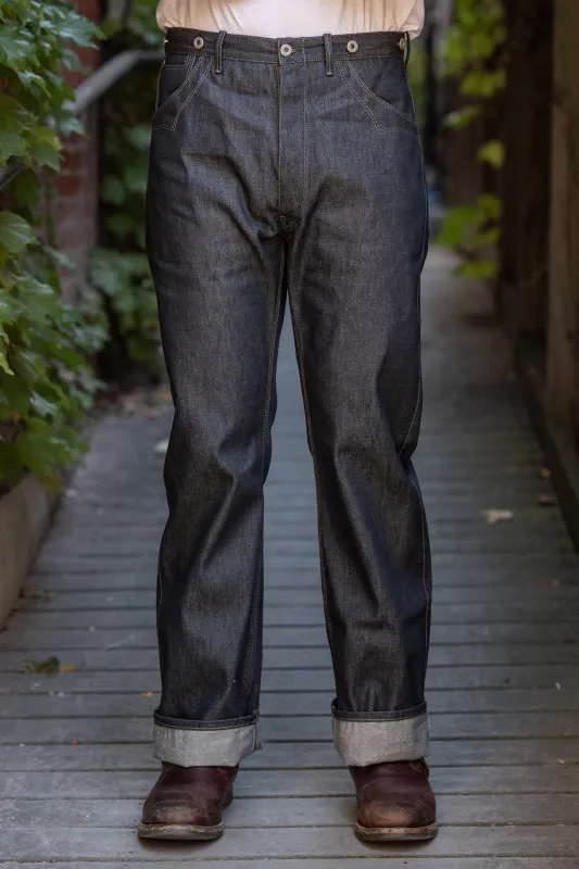 Blue Blanket IJ1 IT165 Waist Overall - 11oz Italian Indigo Selvedge Organic Denim sold by Franklin and Poe