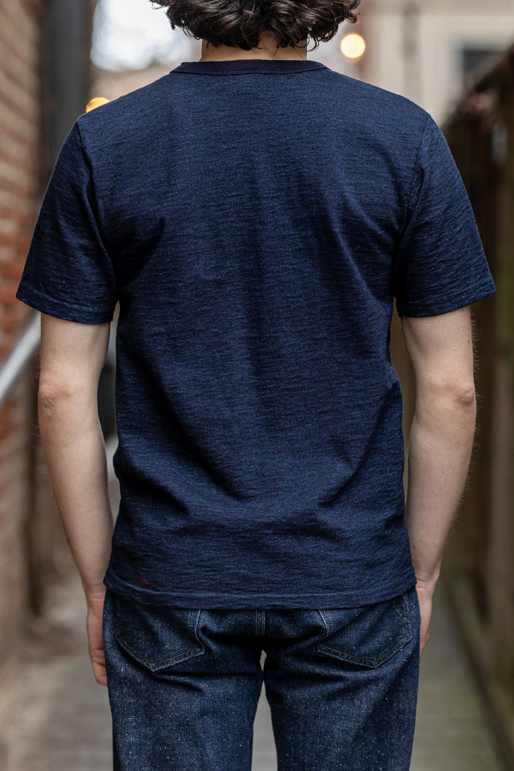 UES No. 7 Yarn-Dyed Indigo T-Shirt sold by Franklin and Poe product image thumbnail 2