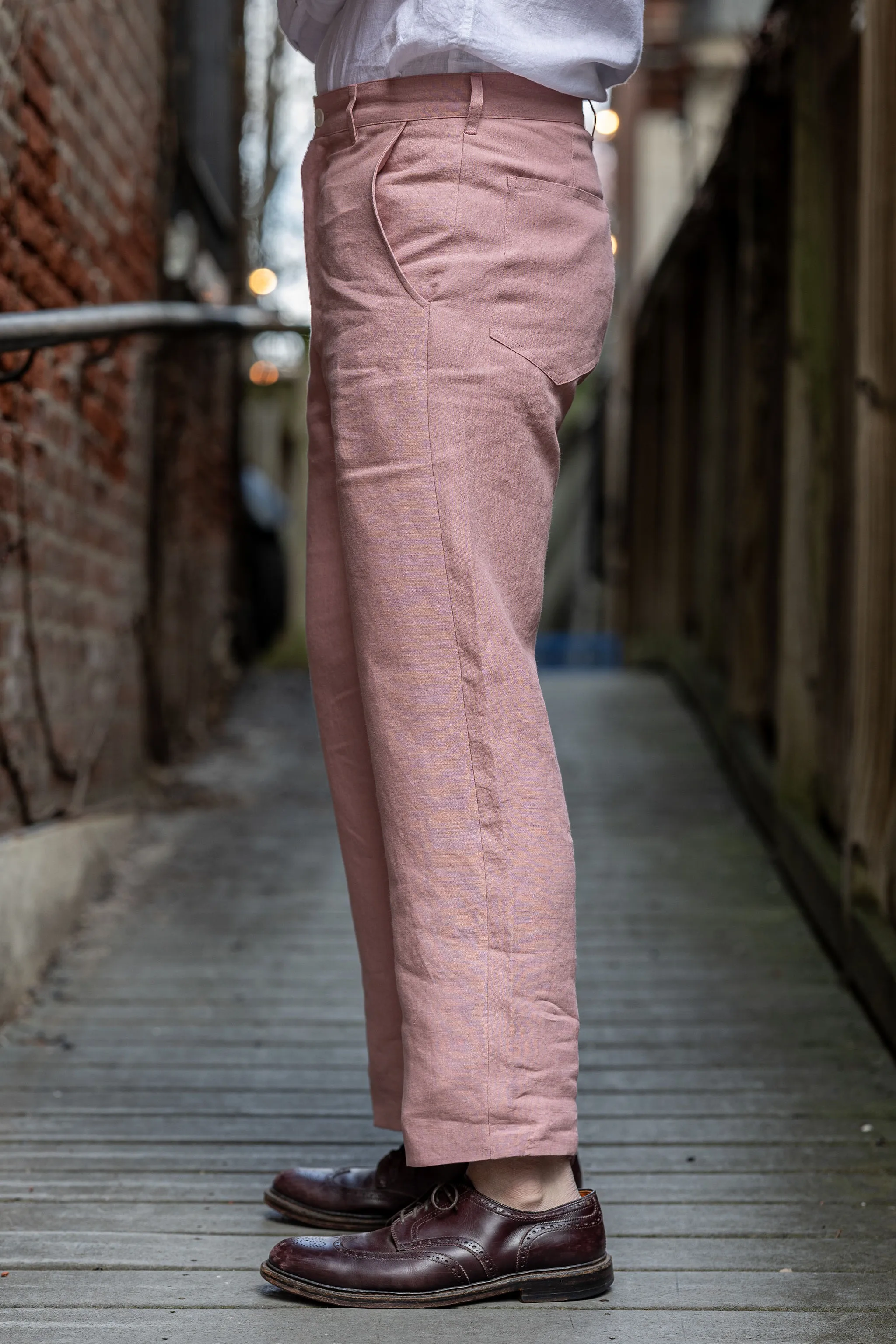 Blluemade Sateen Pant - Belgian Linen Pink sold by Franklin and Poe product image thumbnail 2