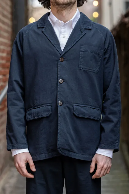 Heimat Textil Artist Blazer Herringbone - Ink made by Heimat Textil