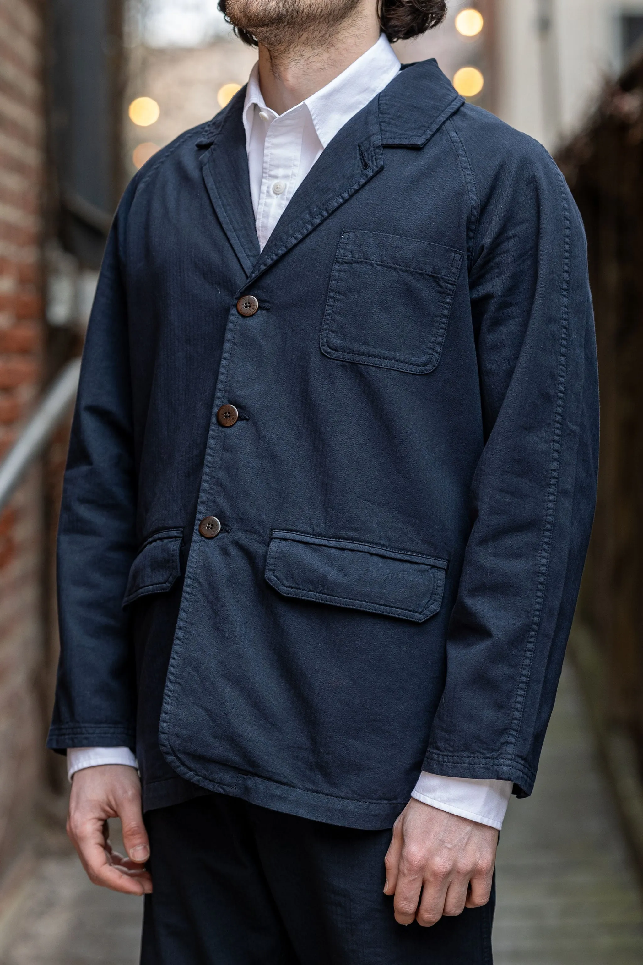 Heimat Textil Artist Blazer Herringbone - Ink sold by Franklin and Poe product image thumbnail 2