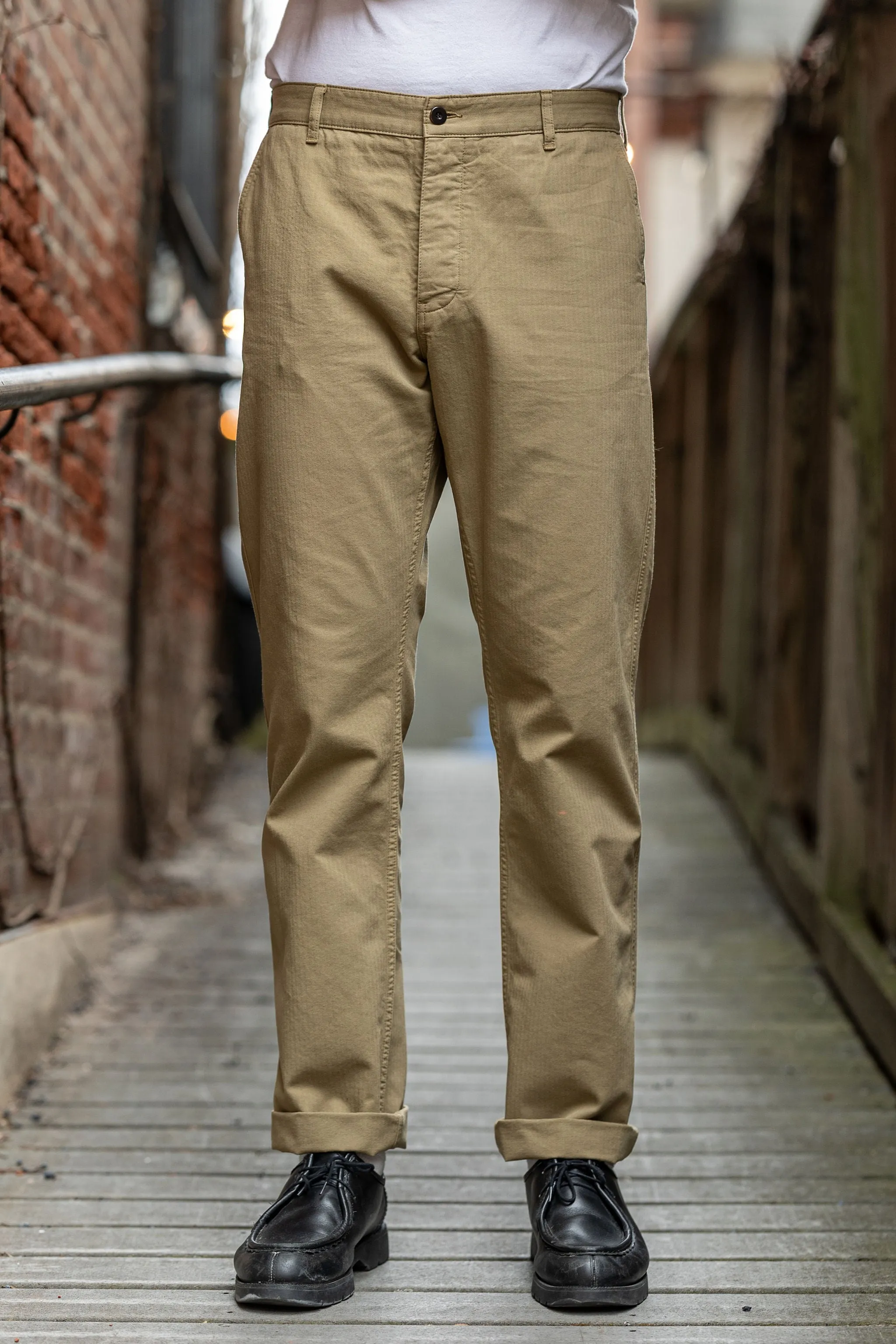 Heimat Textil Journey Pant - Herringbone Desert sold by Franklin and Poe