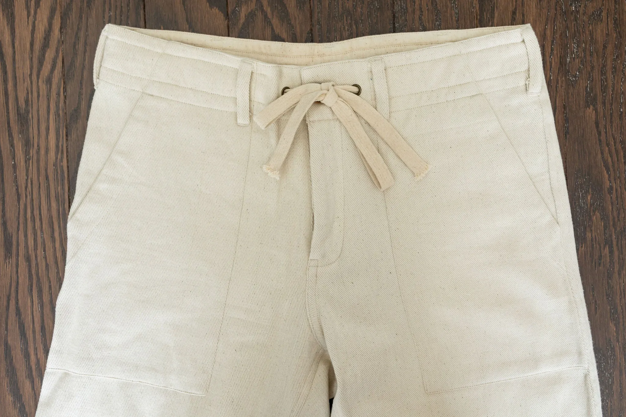 Indi + Ash Obelisk Pant - Handwoven Undyed Denim sold by Franklin and Poe product image thumbnail 4