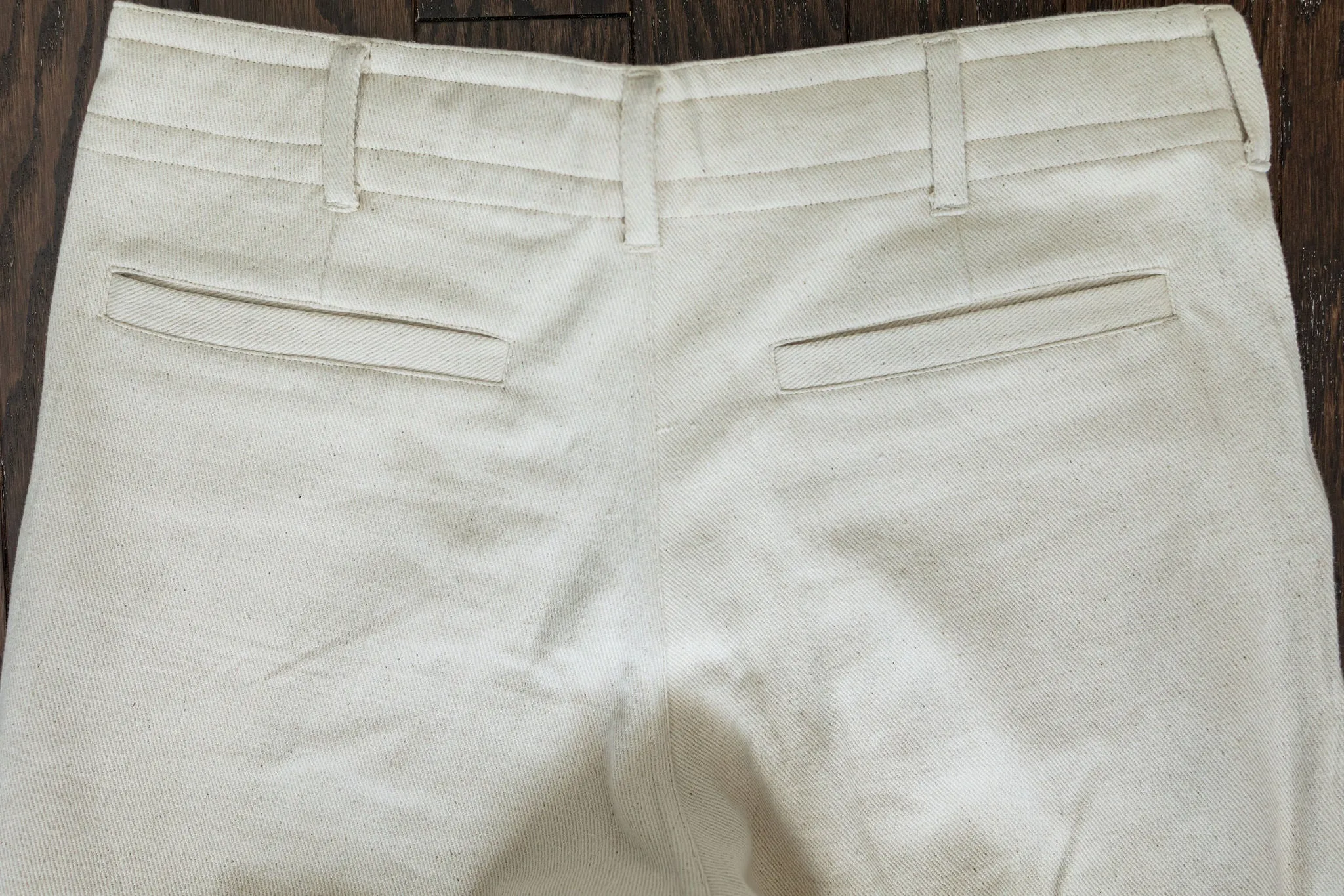 Indi + Ash Obelisk Pant - Handwoven Undyed Denim sold by Franklin and Poe product image thumbnail 5