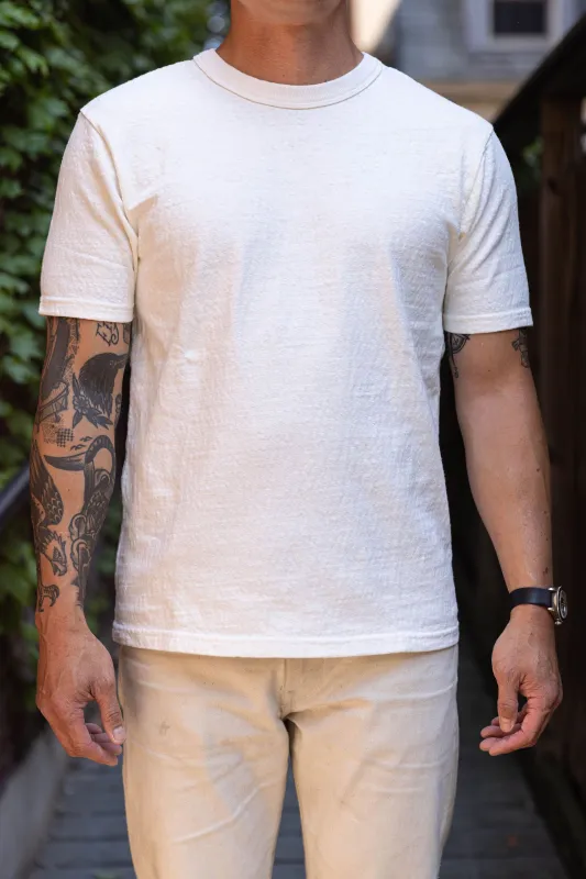 UES No. 8 Slub Nep Short Sleeve Tee - White sold by Franklin and Poe