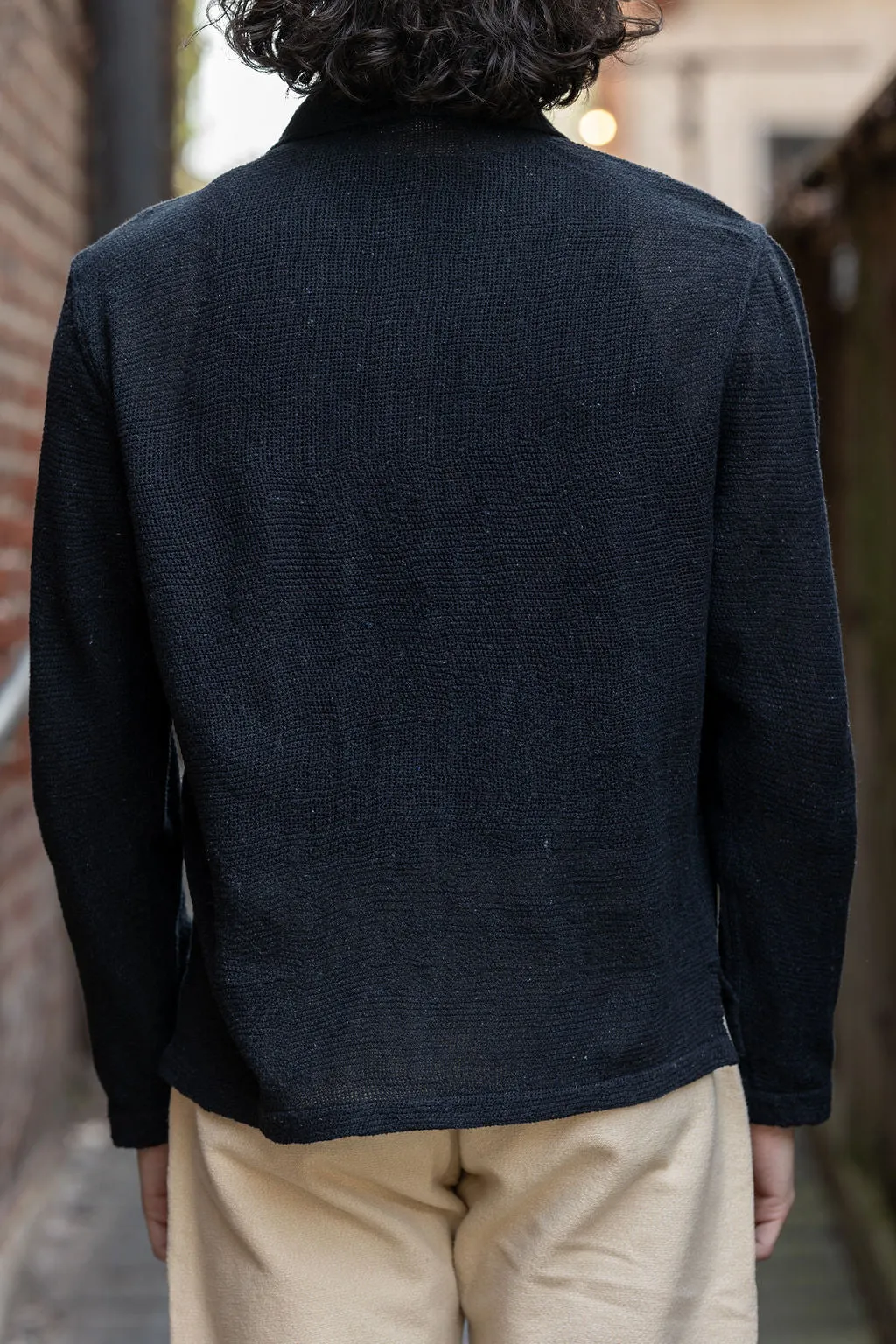 3sixteen Loop Collar Shirt - Black Mesh sold by Franklin and Poe product image thumbnail 3