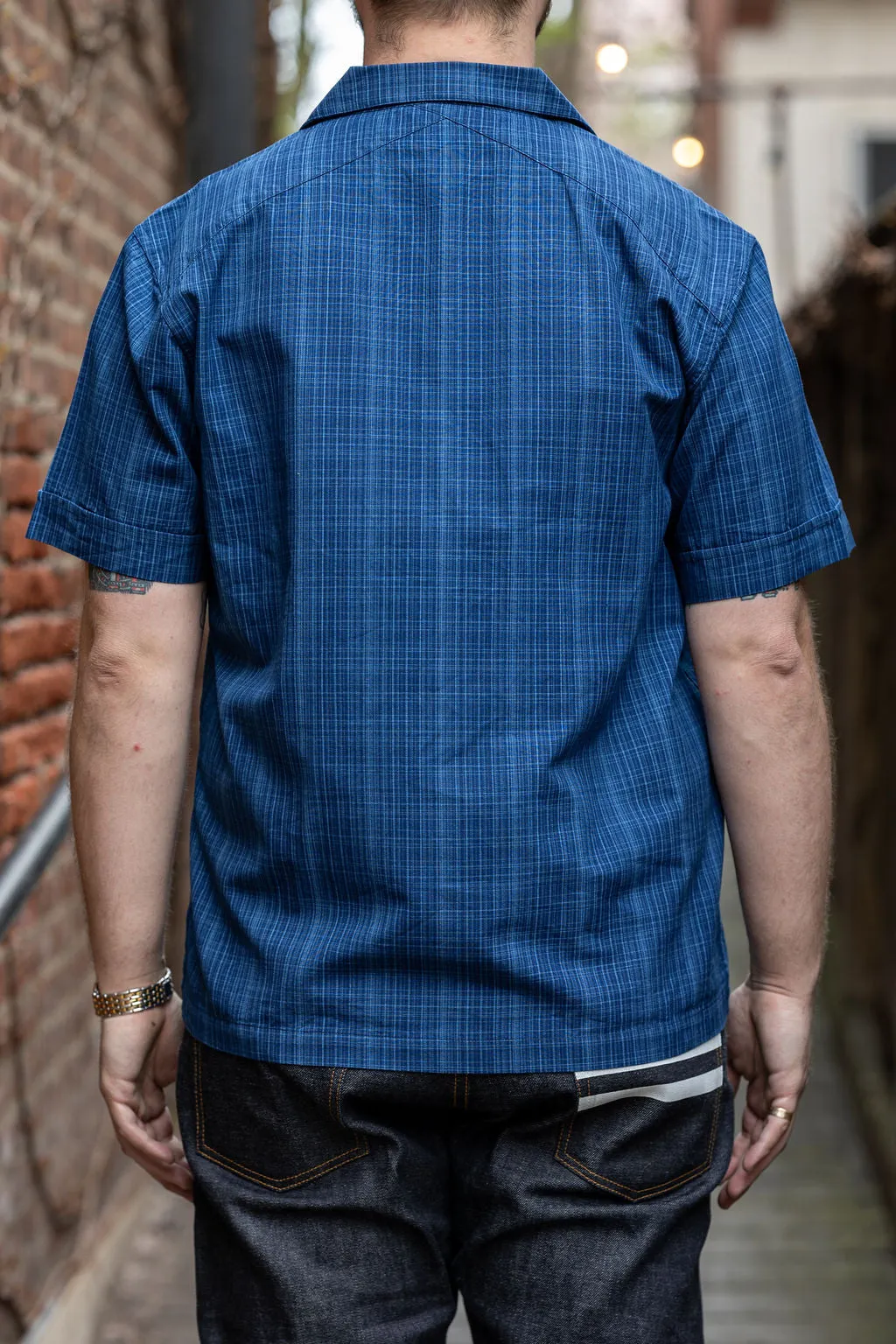 3sixteen Vacation Shirt - Indigo Microcheck sold by Franklin and Poe product image thumbnail 3