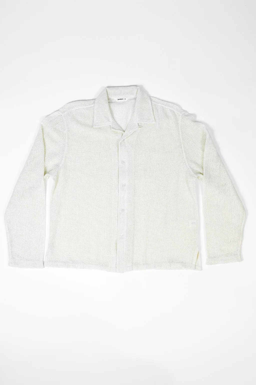3sixteen Loop Collar Shirt - Ecru Mesh sold by Franklin and Poe product image thumbnail 4