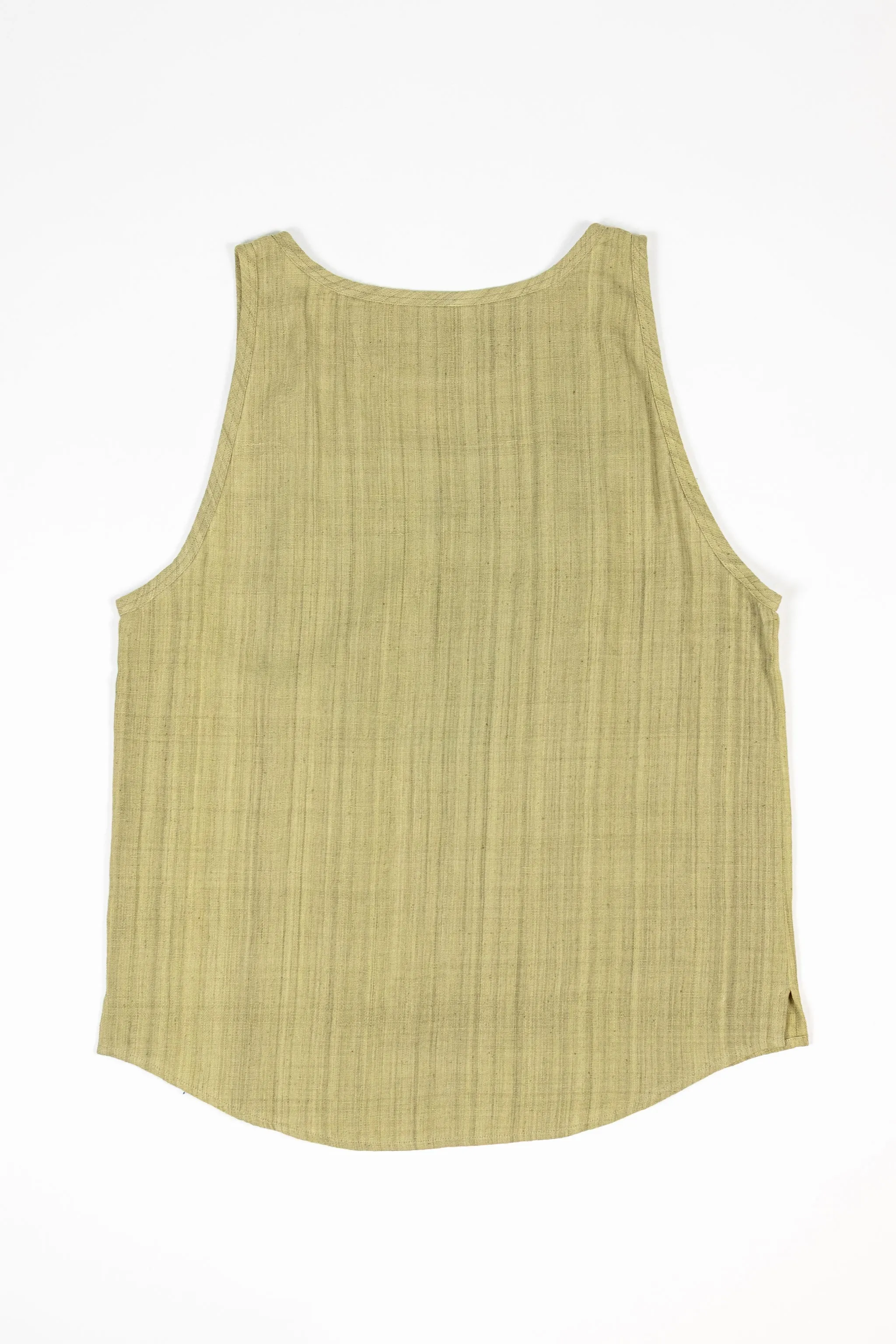 Indi + Ash Ripley Tank Handwoven Kala Cotton - Soft Olive sold by Franklin and Poe product image thumbnail 5