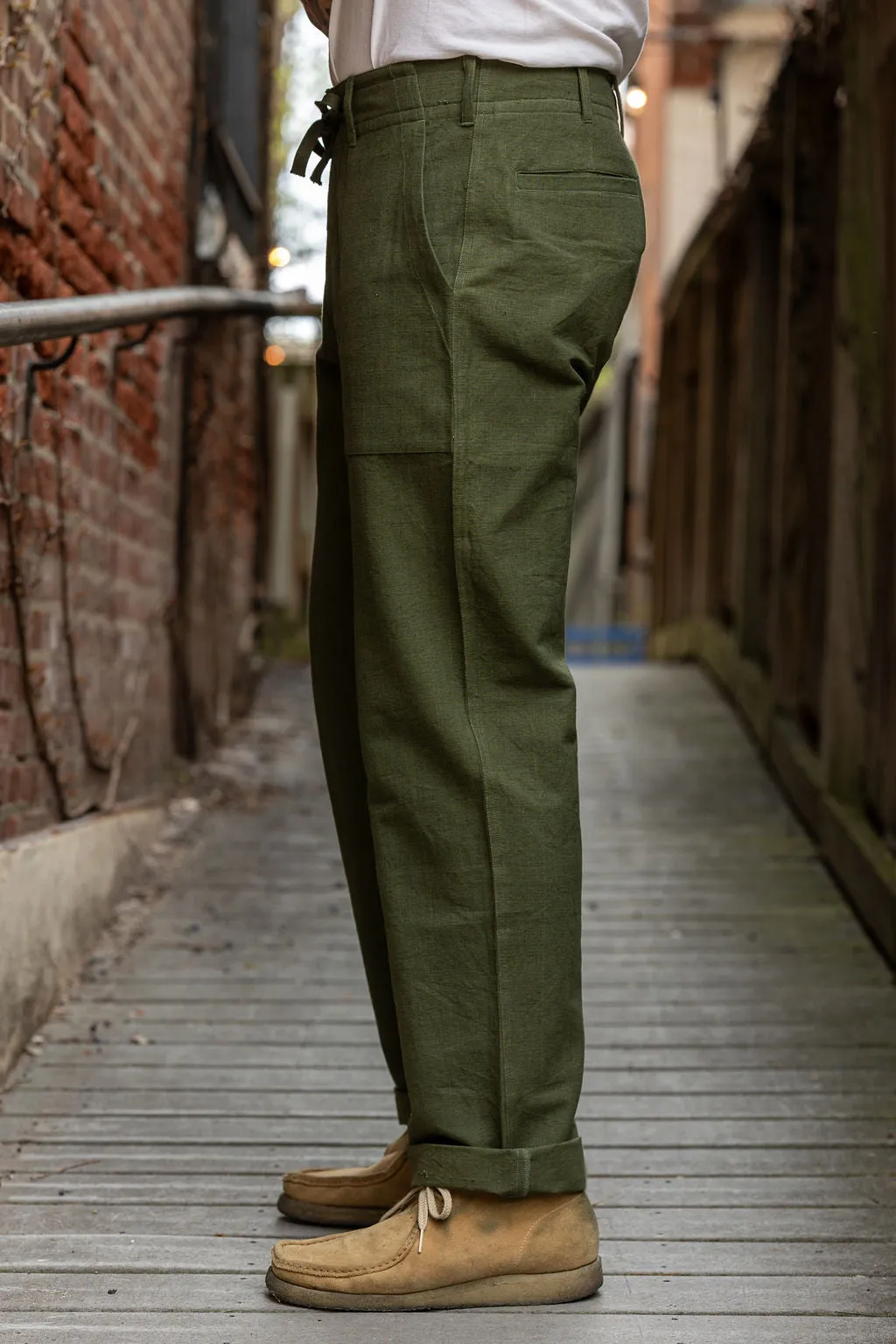 Indi + Ash Obelisk Pant - Handwoven Forest Denim sold by Franklin and Poe product image thumbnail 2