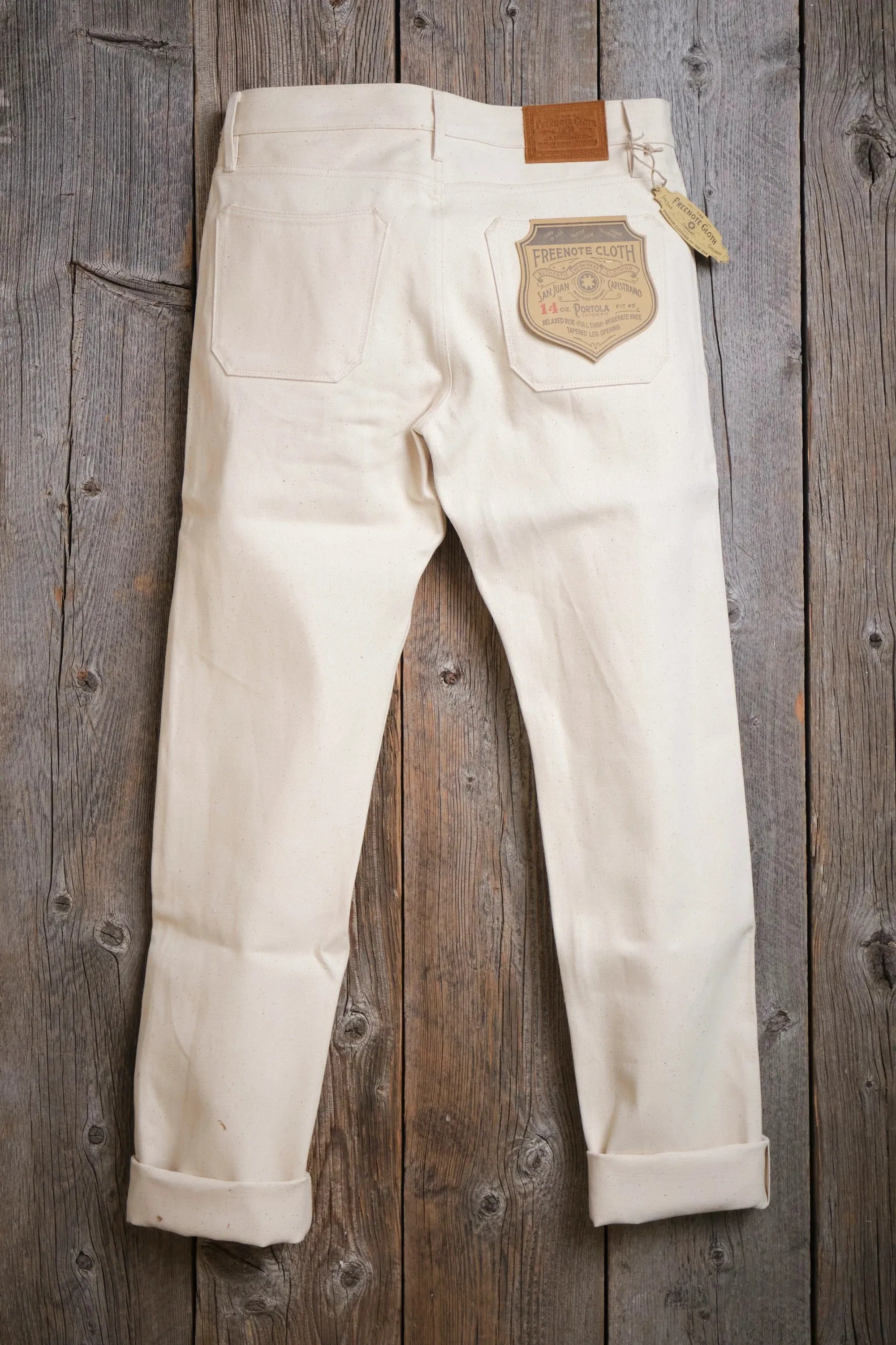 Freenote Cloth Portola - 14oz Ecru Denim sold by Franklin and Poe product image thumbnail 5