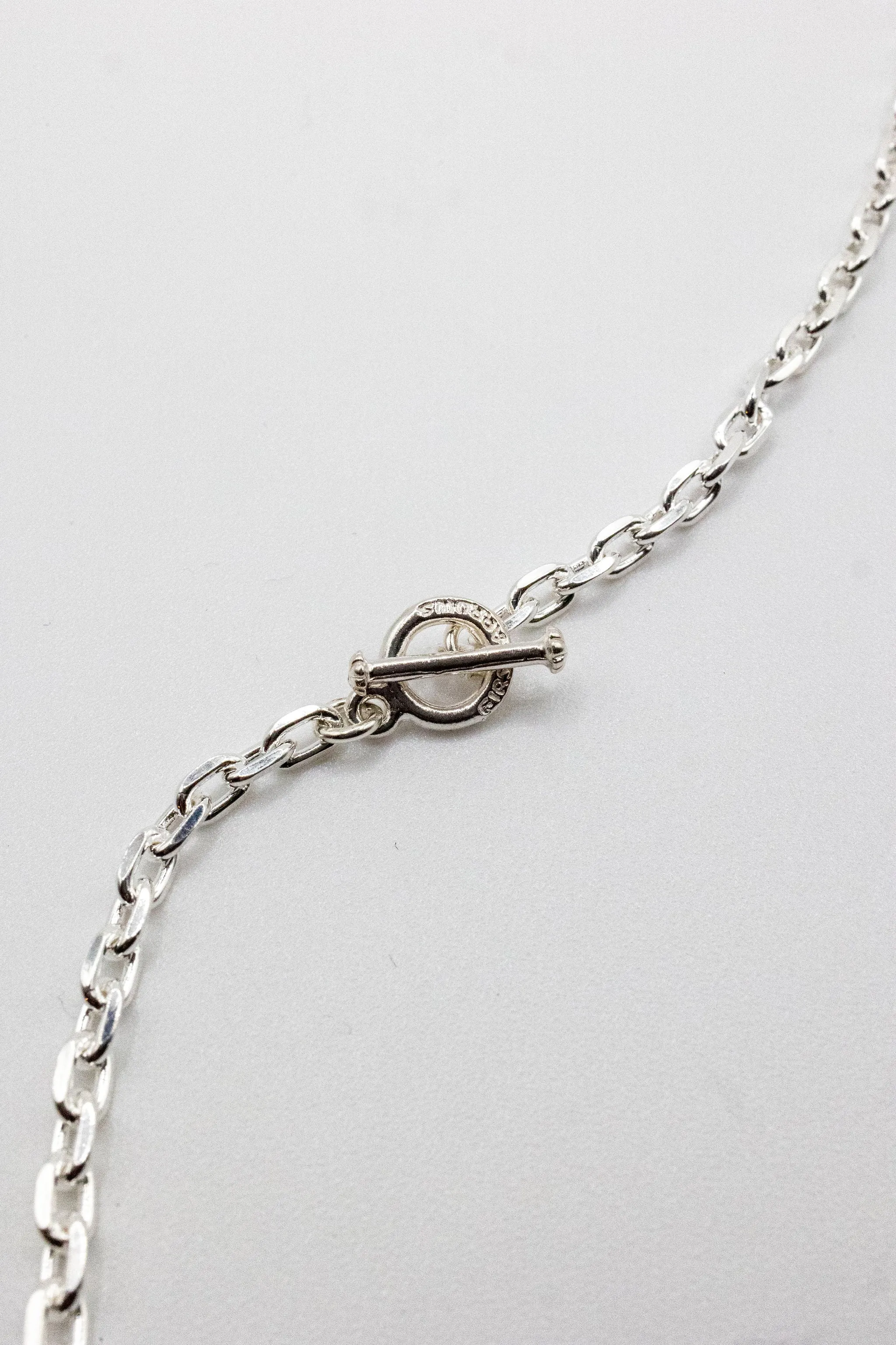 First Arrow's O-063-T Silver T Bar Chain - 55cm sold by Franklin and Poe product image thumbnail 4