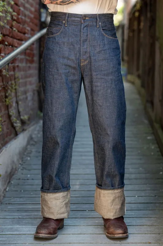 Freenote Cloth Modesto - 13oz Natural Rinsed Indigo sold by Franklin and Poe