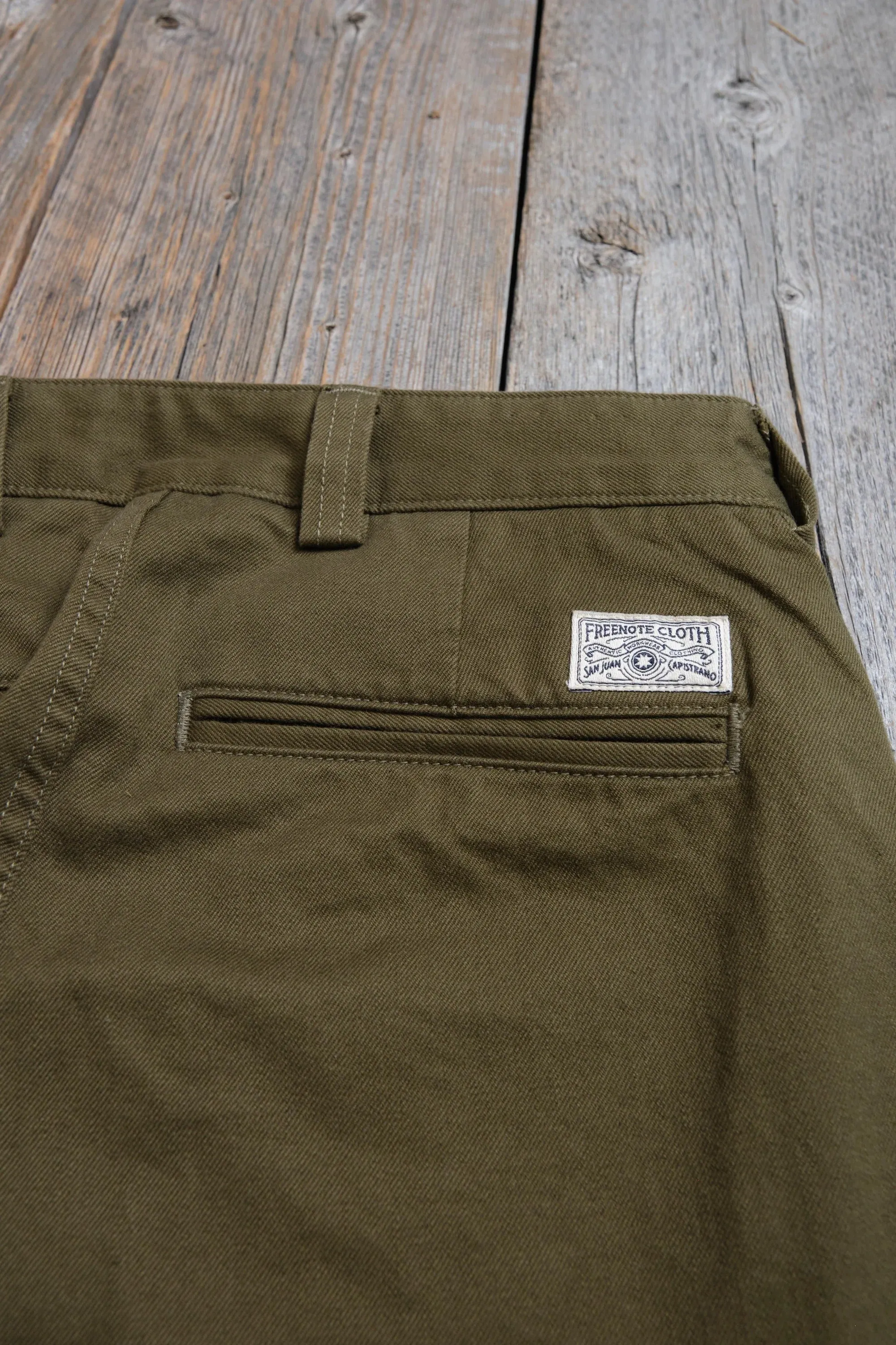 Freenote Cloth Shifter Pant - Olive sold by Franklin and Poe product image thumbnail 4
