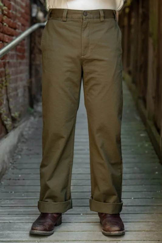 Freenote Cloth Shifter Pant - Olive sold by Franklin and Poe