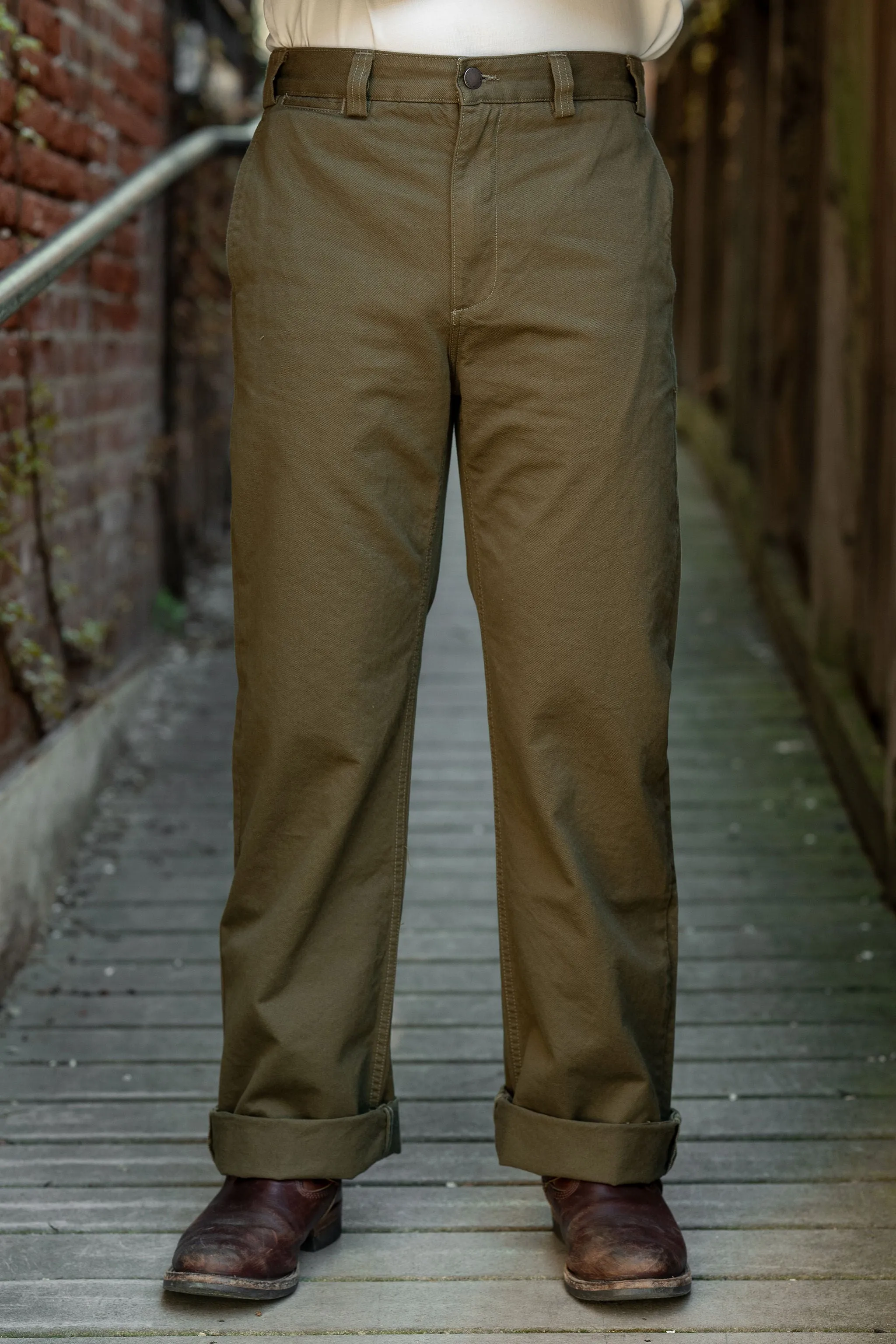 Freenote Cloth Shifter Pant - Olive sold by Franklin and Poe