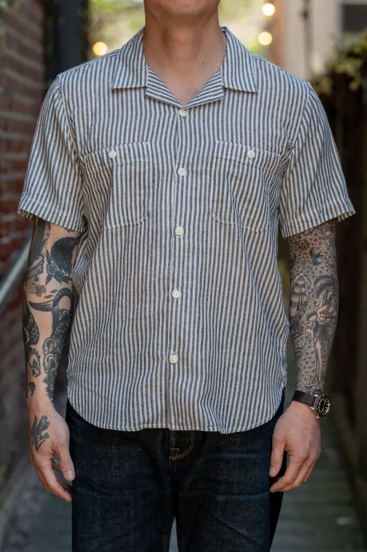 Freenote Cloth Dayton - Blue Stripe sold by Franklin and Poe