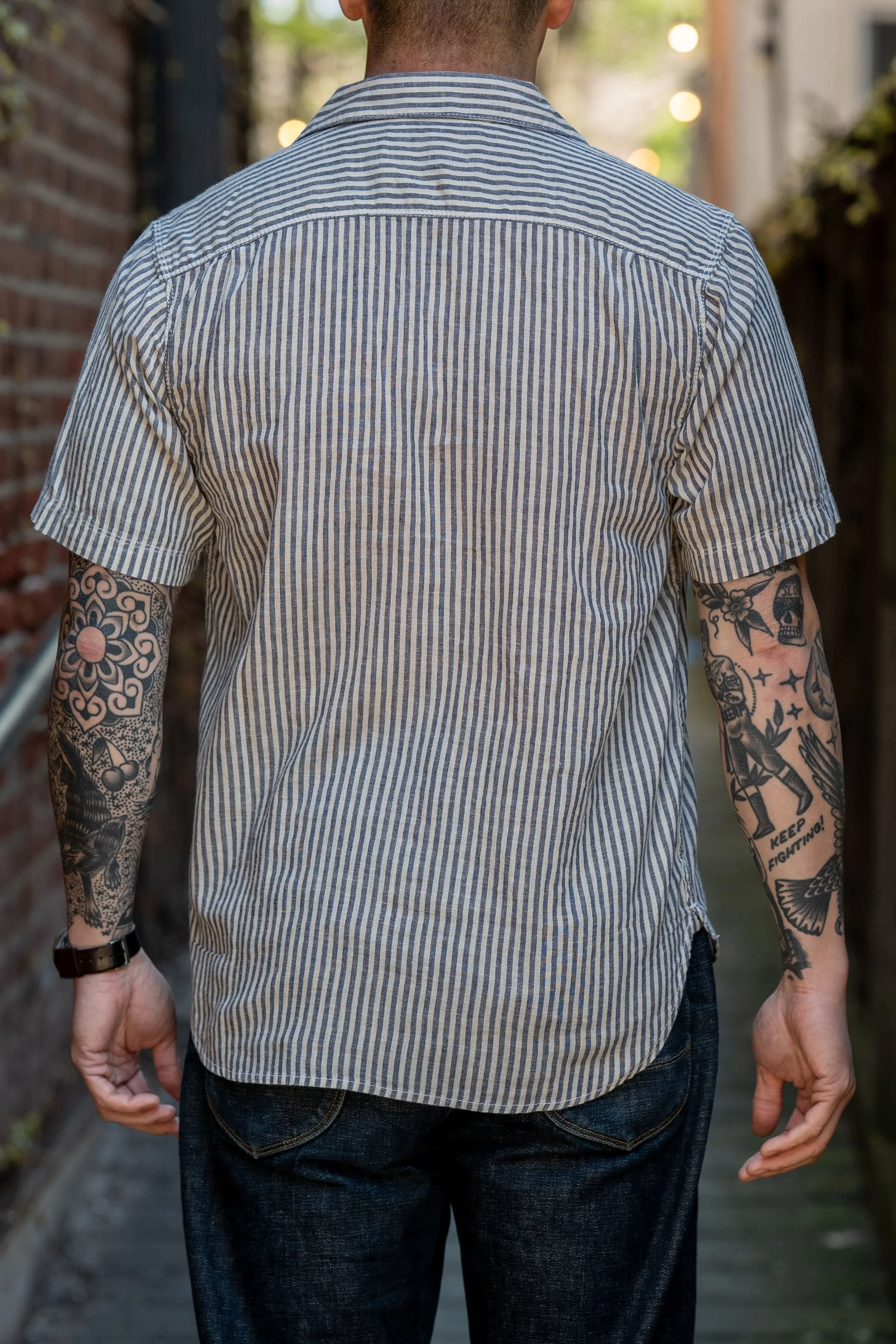 Freenote Cloth Dayton - Blue Stripe sold by Franklin and Poe product image thumbnail 3