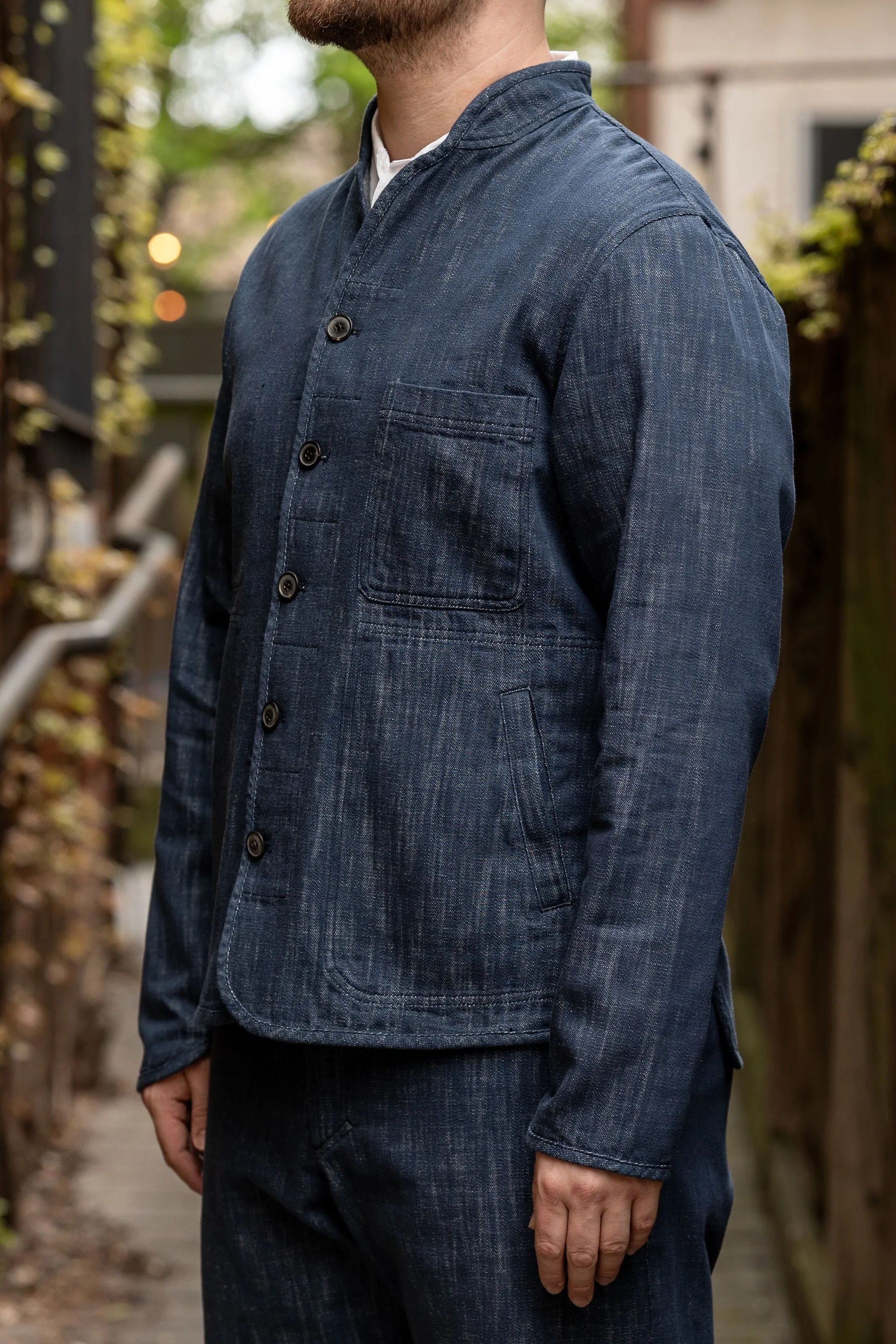 Hansen Garments Erling Work Jacket - Denim Blue sold by Franklin and Poe product image thumbnail 2