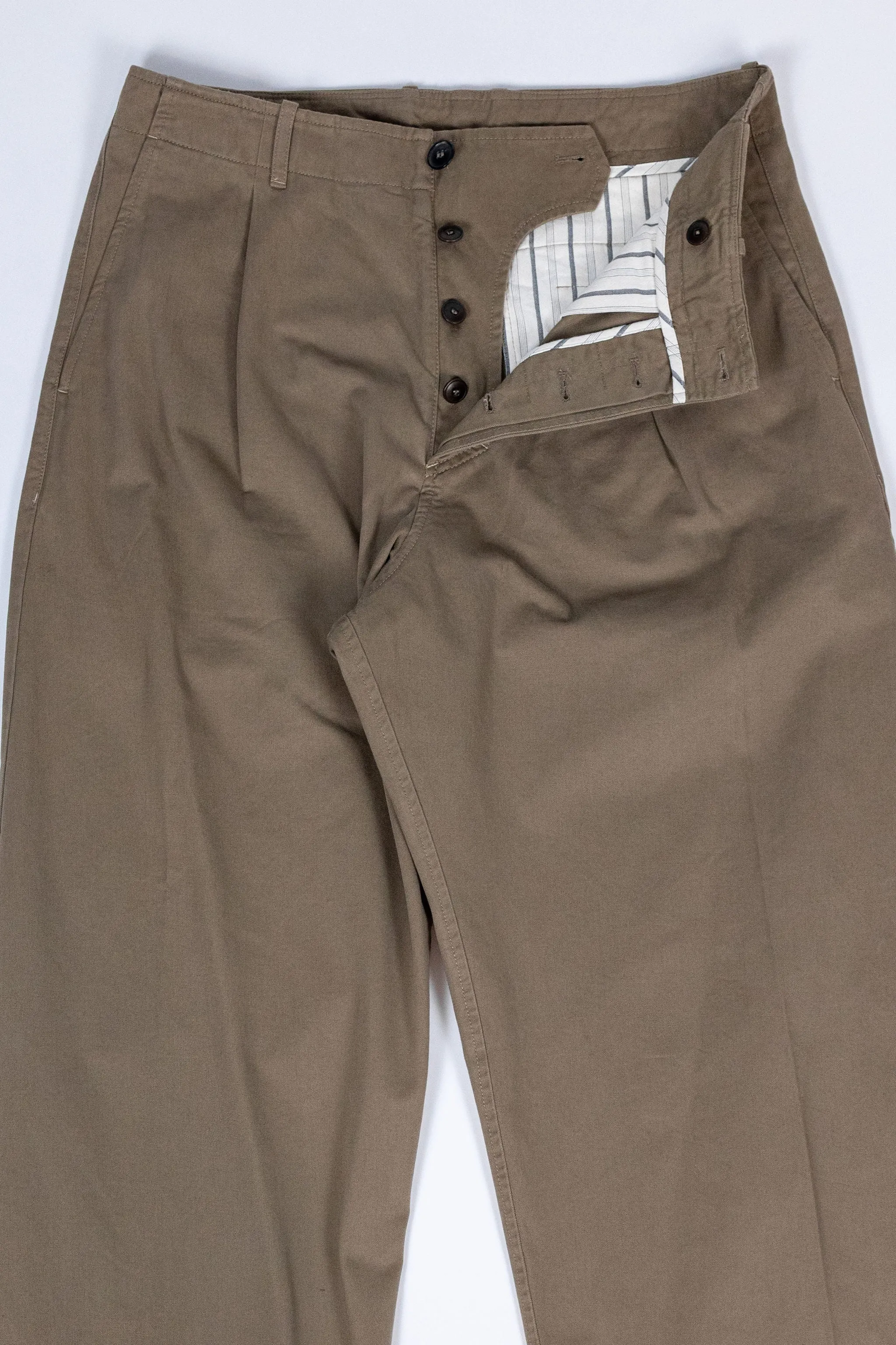 Hansen Garments Bobby Wide Pleated Trousers - Beige sold by Franklin and Poe product image thumbnail 5