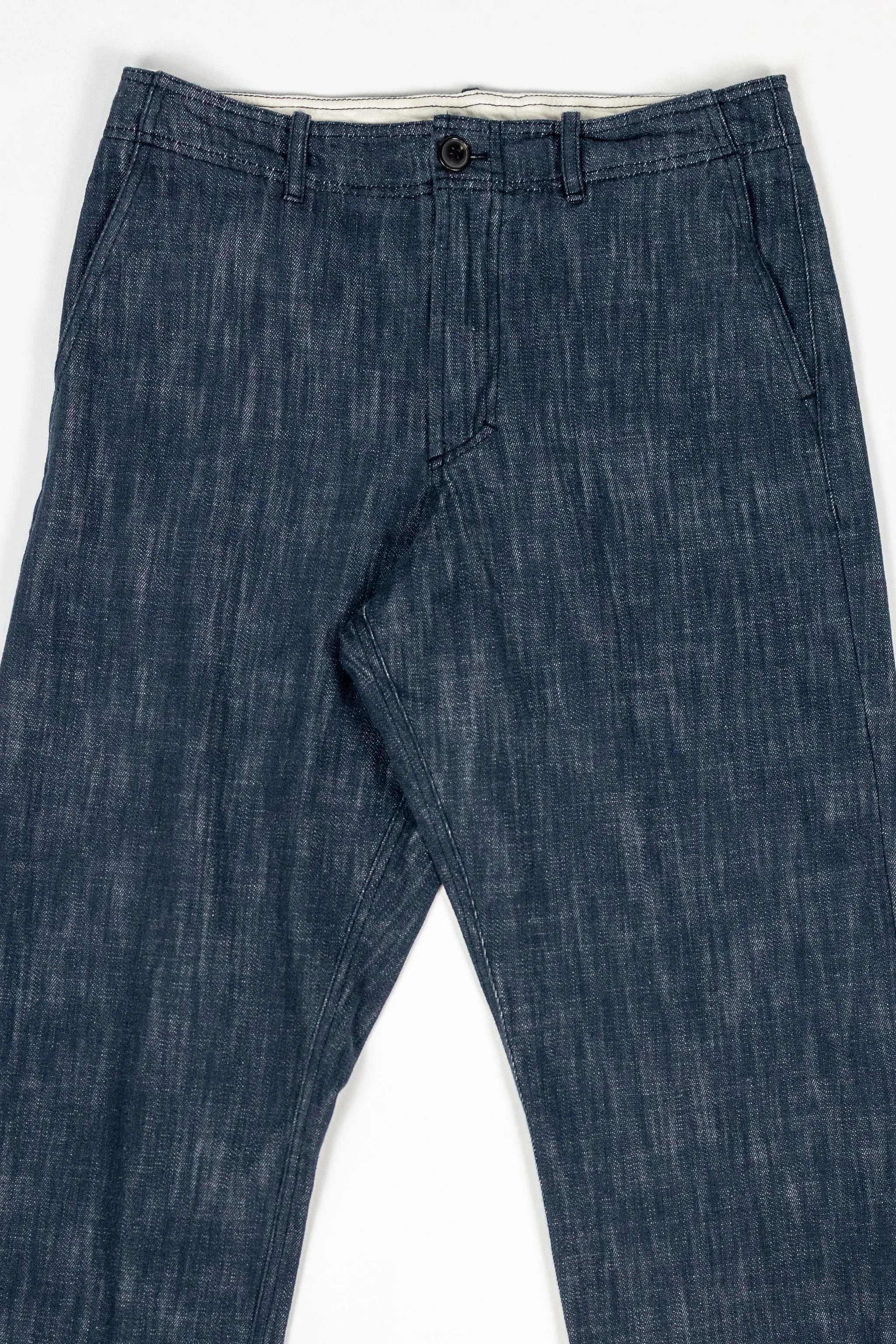 Hansen Garments Trygve Wide Cut Cropped Trousers - Denim Blue sold by Franklin and Poe product image thumbnail 4