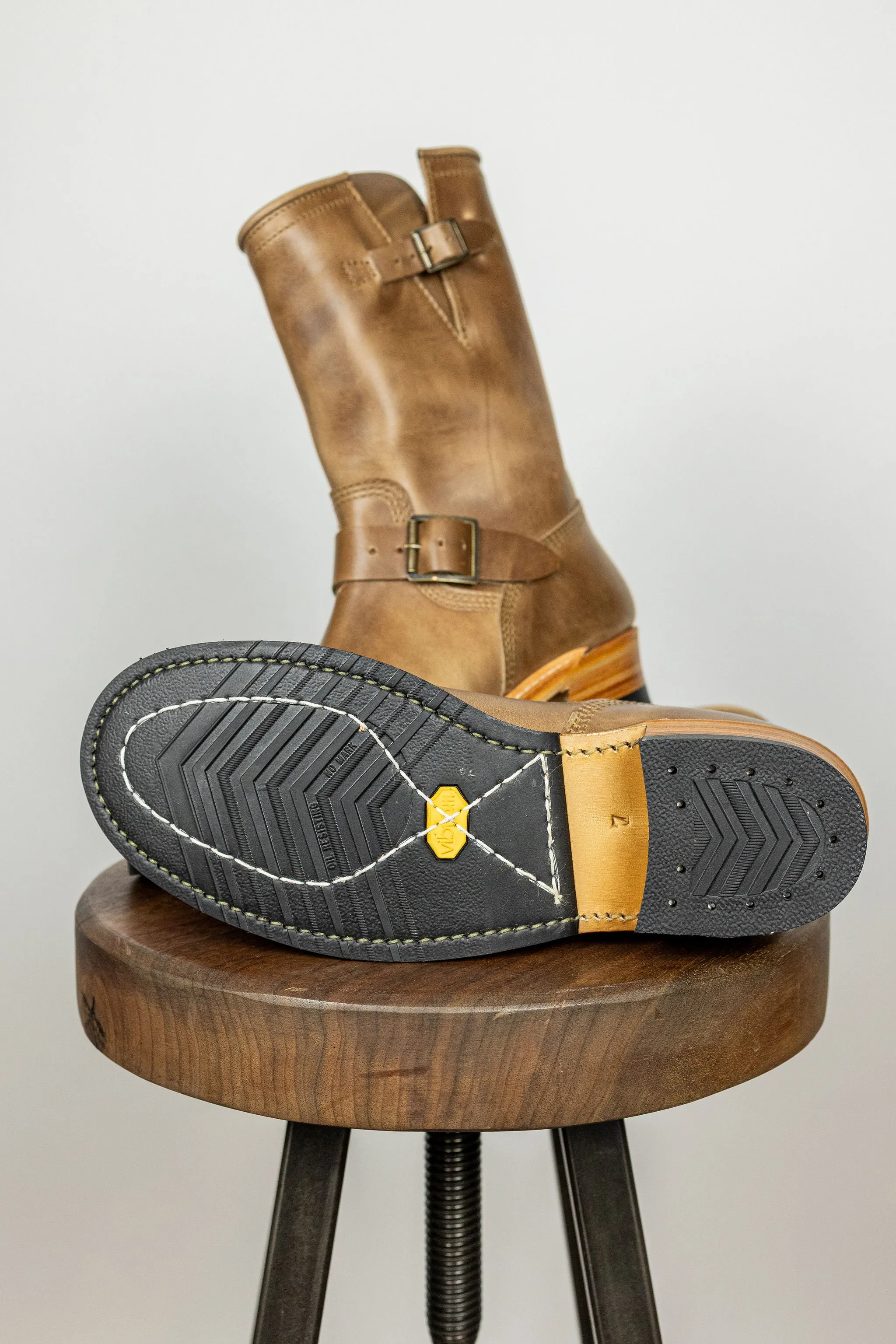 John Lofgren Wabash Engineer Boots - Horween CXL Natural sold by Franklin and Poe product image thumbnail 5