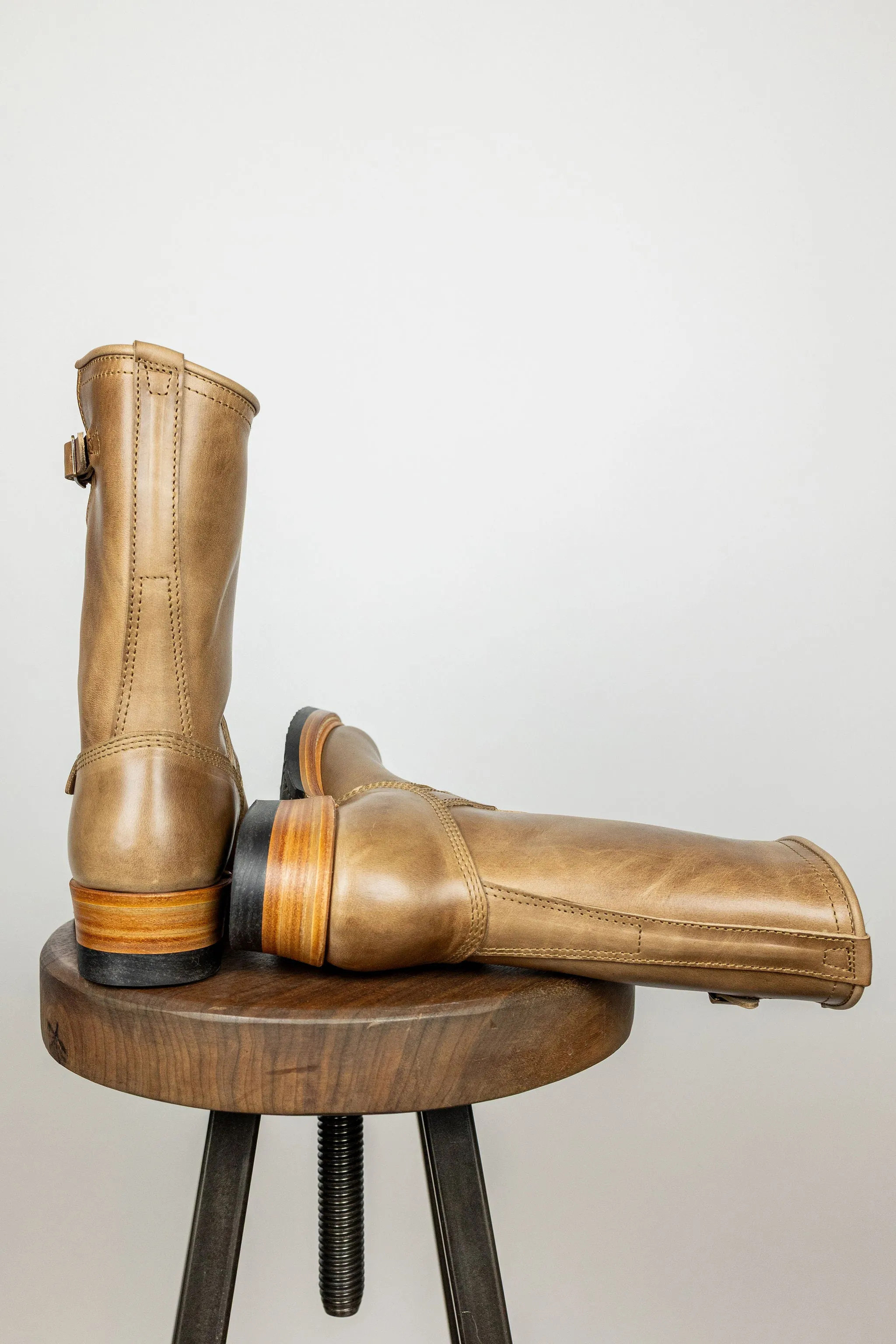 John Lofgren Wabash Engineer Boots - Horween CXL Natural sold by Franklin and Poe product image thumbnail 4