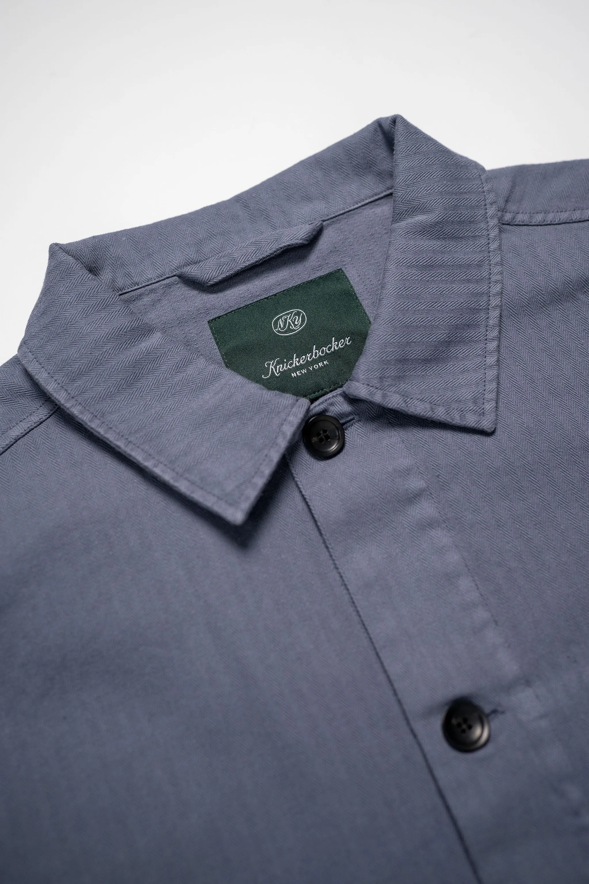 Knickerbocker French Vintage HBT Overshirt - Country Blue sold by Franklin and Poe product image thumbnail 5