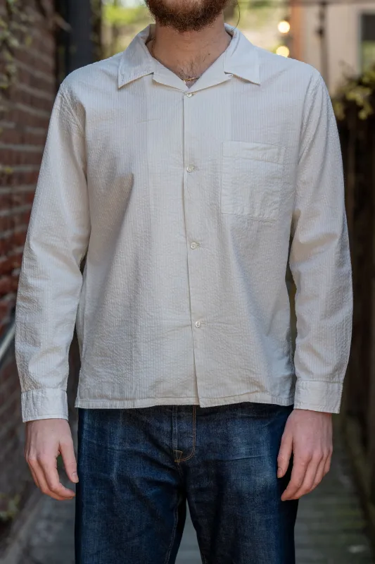 Knickerbocker Fulton Seersucker Shirt - Bone sold by Franklin and Poe