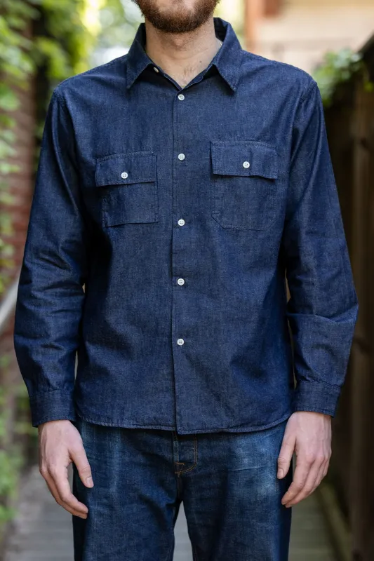 Knickerbocker Pacific Denim Shirt - Dark Wash Indigo sold by Franklin and Poe