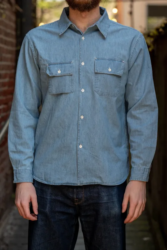 Knickerbocker Pacific Denim Shirt - Light Wash Indigo sold by Franklin and Poe