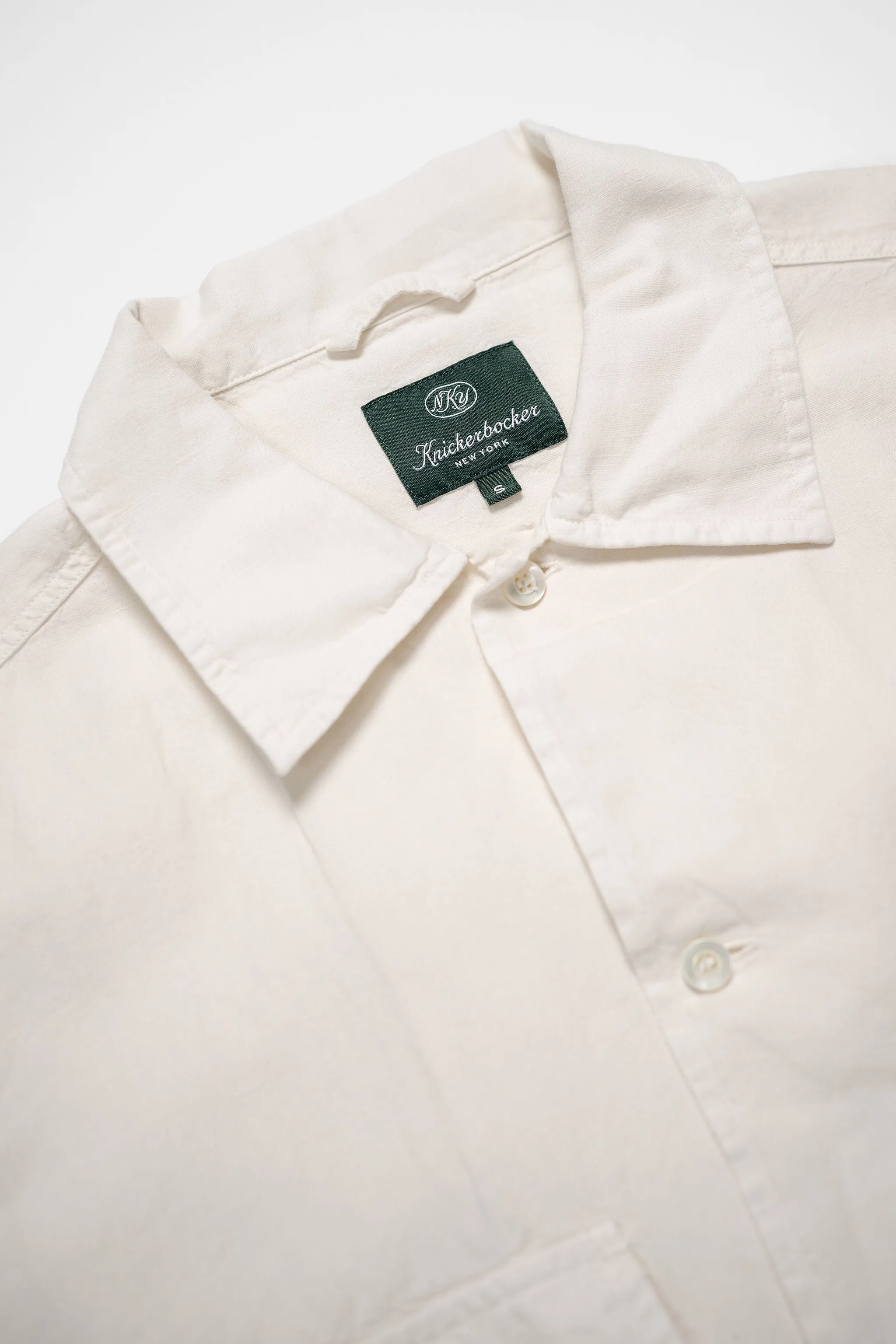 Knickerbocker Mar Cotton & Linen Shirt - Bone sold by Franklin and Poe product image thumbnail 5