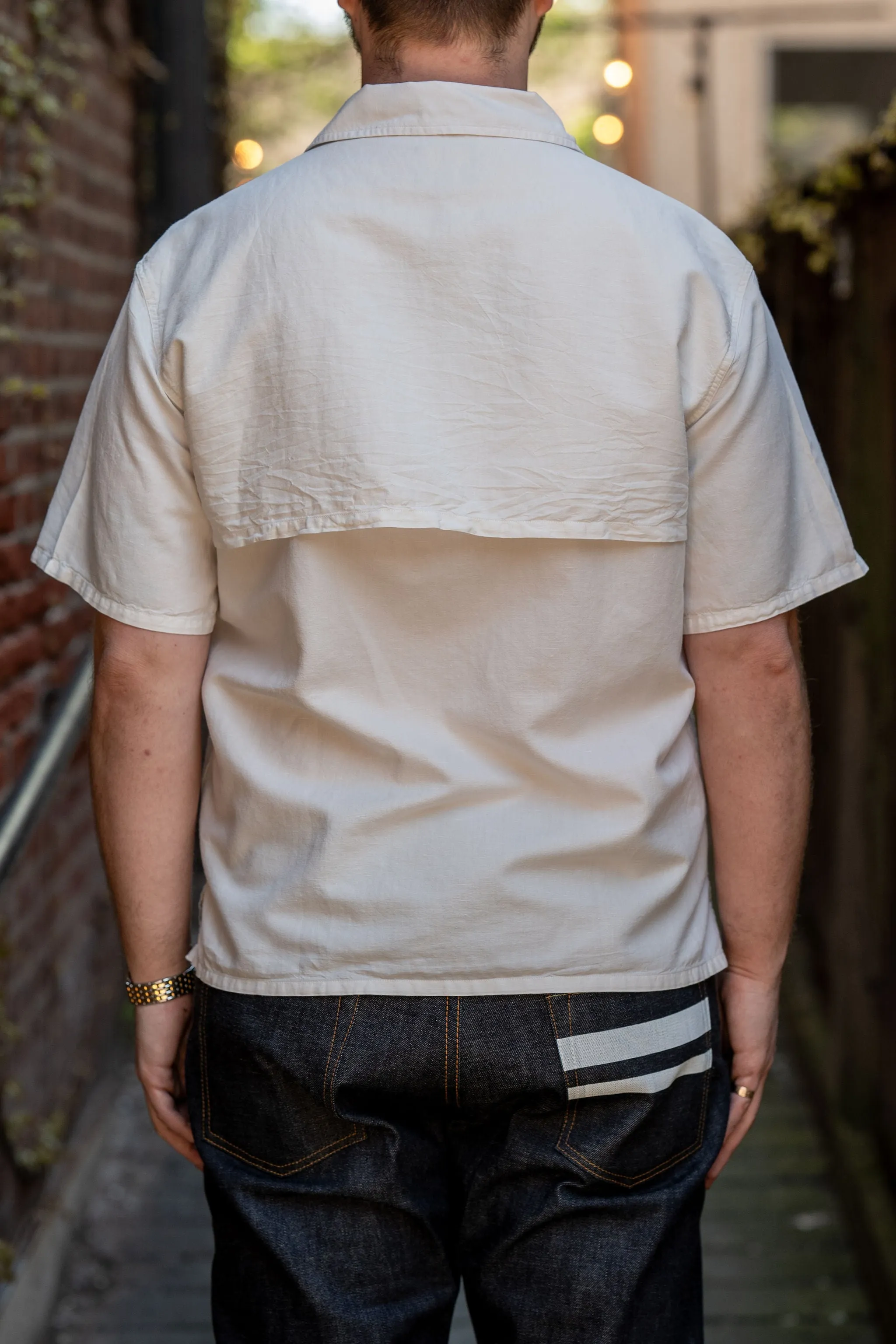 Knickerbocker Mar Cotton & Linen Shirt - Bone sold by Franklin and Poe product image thumbnail 3