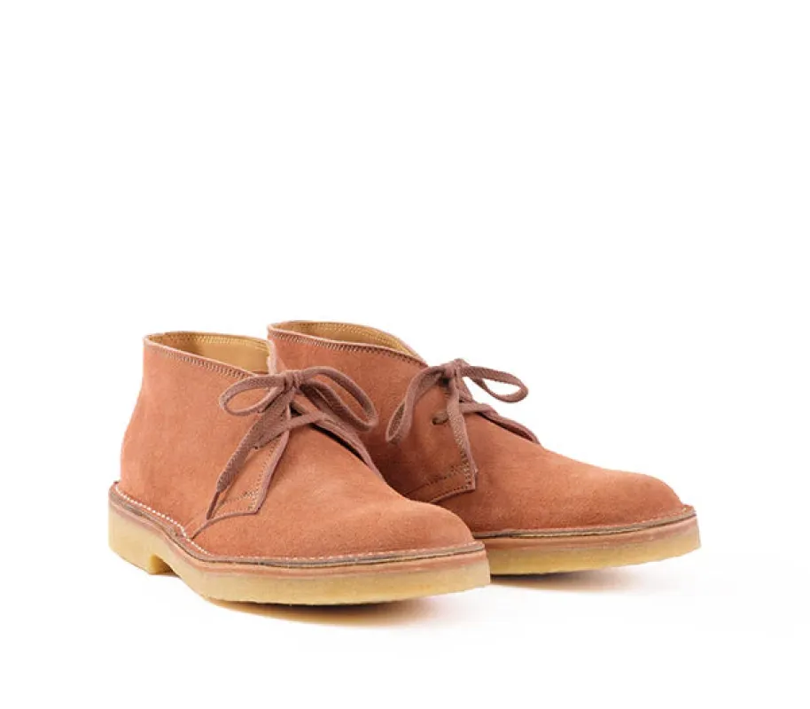 (Pre-Order FW25) John Lofgren Military Desert Boot - Japanese Suede Tobacco sold by Franklin and Poe