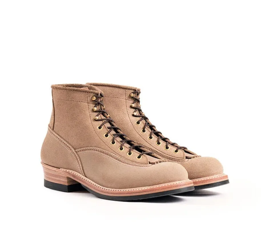 (Pre-Order FW25) John Lofgren Donkey Puncher Boots - Horween CXL Natural Roughout sold by Franklin and Poe