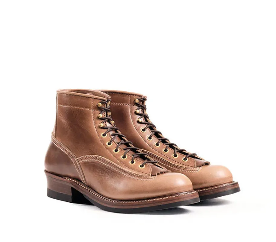 (Pre-Order FW25) John Lofgren Donkey Puncher Boots - Horween CXL Natural sold by Franklin and Poe